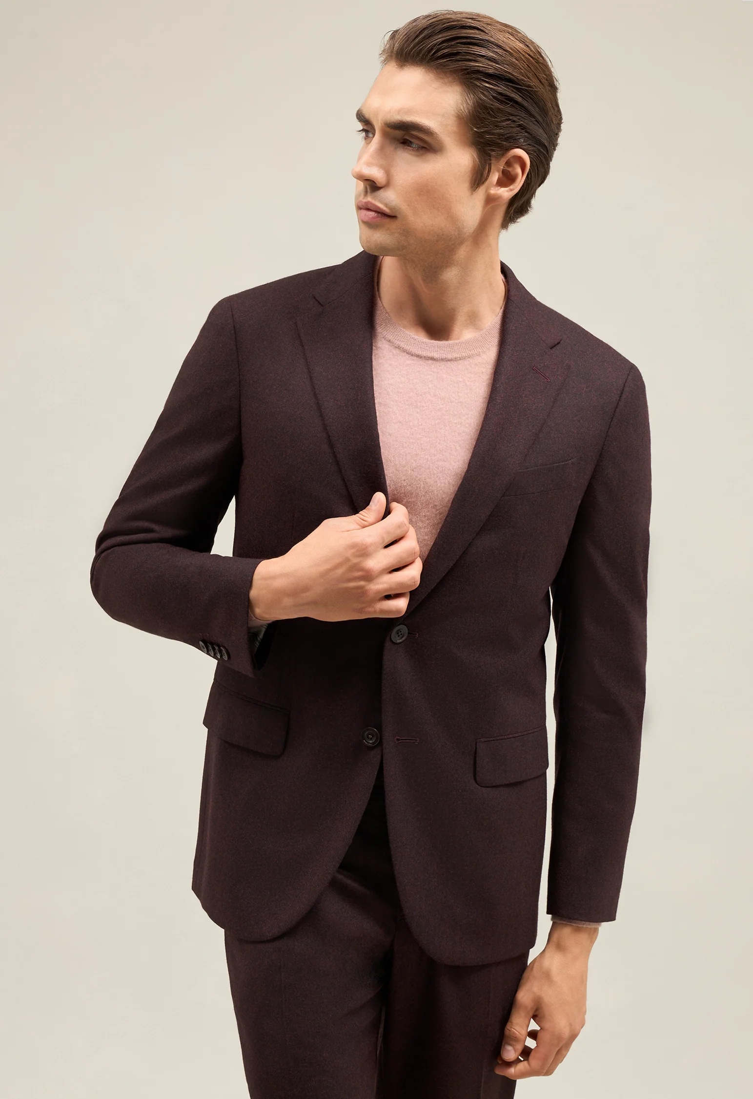 Abito B-Line in flanella superlight bordeaux - Image 3
