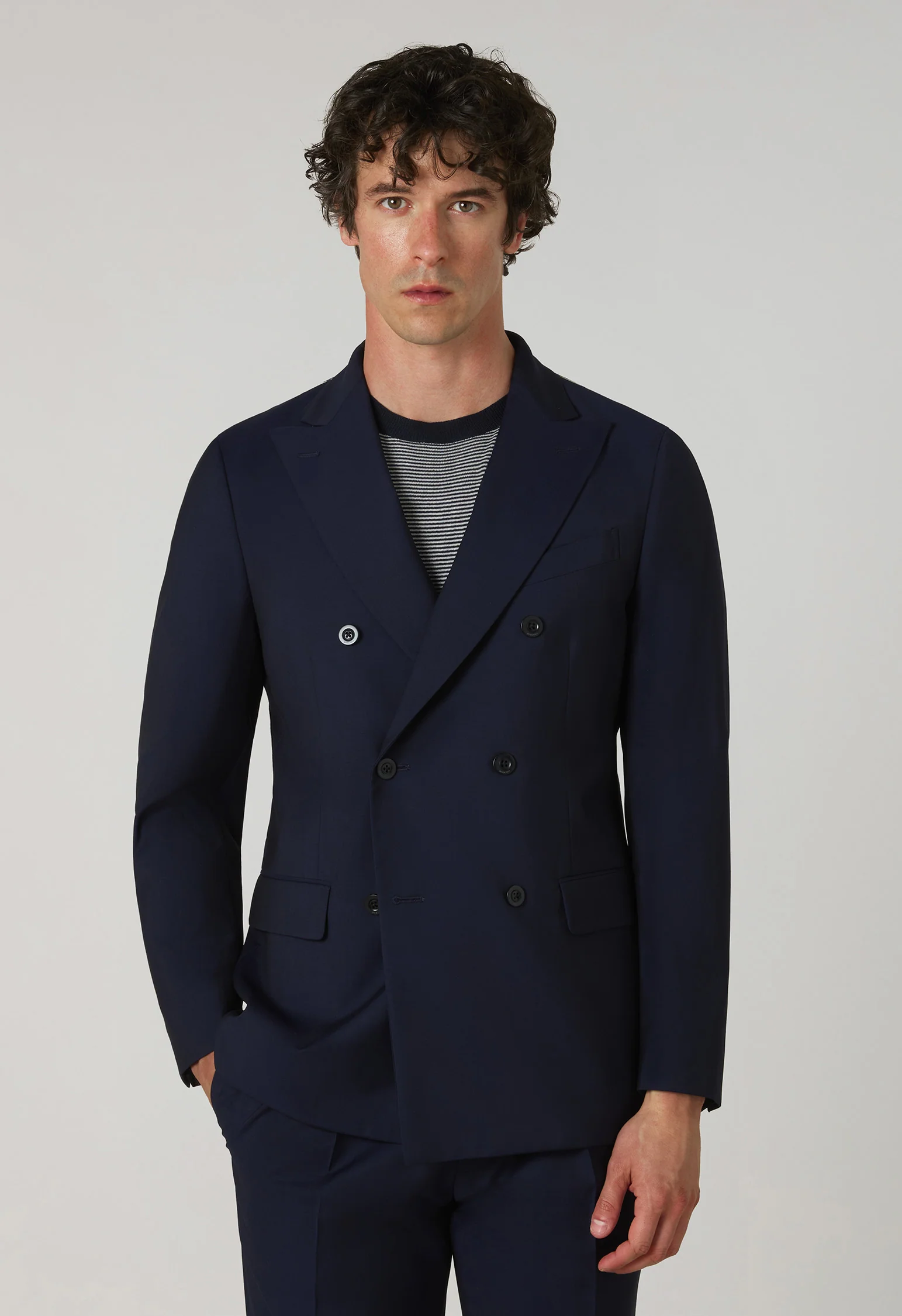 Abito B-Line in lana blu - Image 3