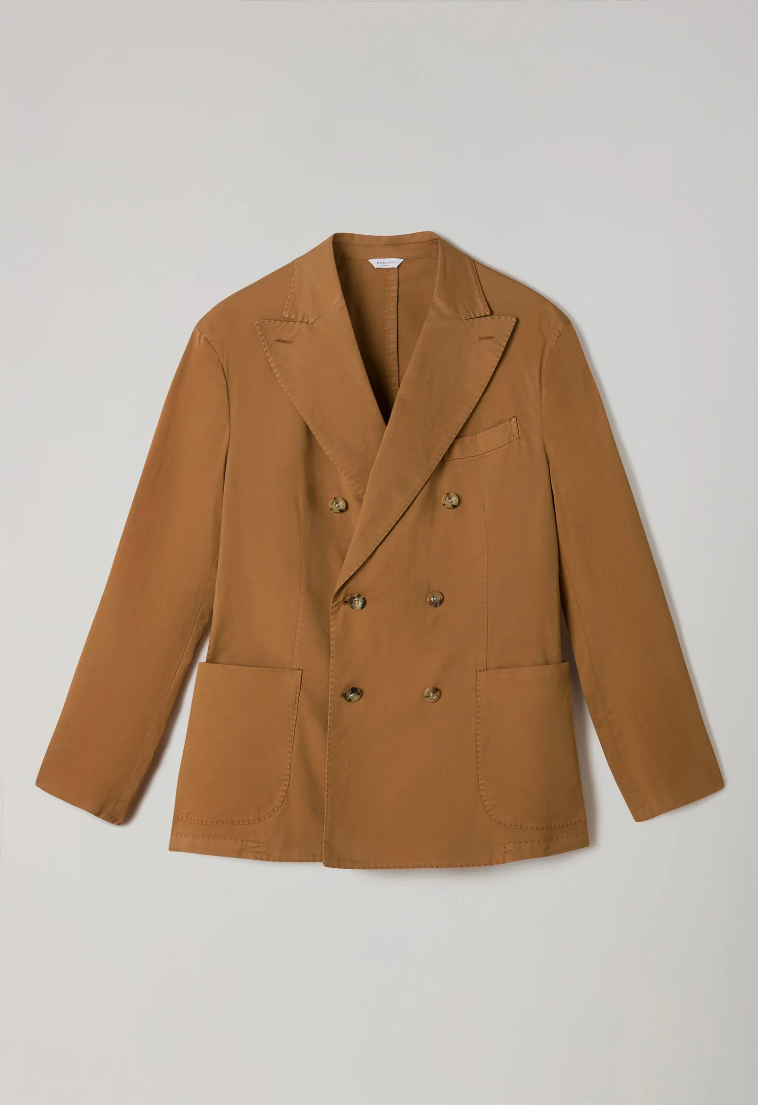 Abito K-Jacket doppiopetto in cotone supima tinto in capo arancione - Image 5
