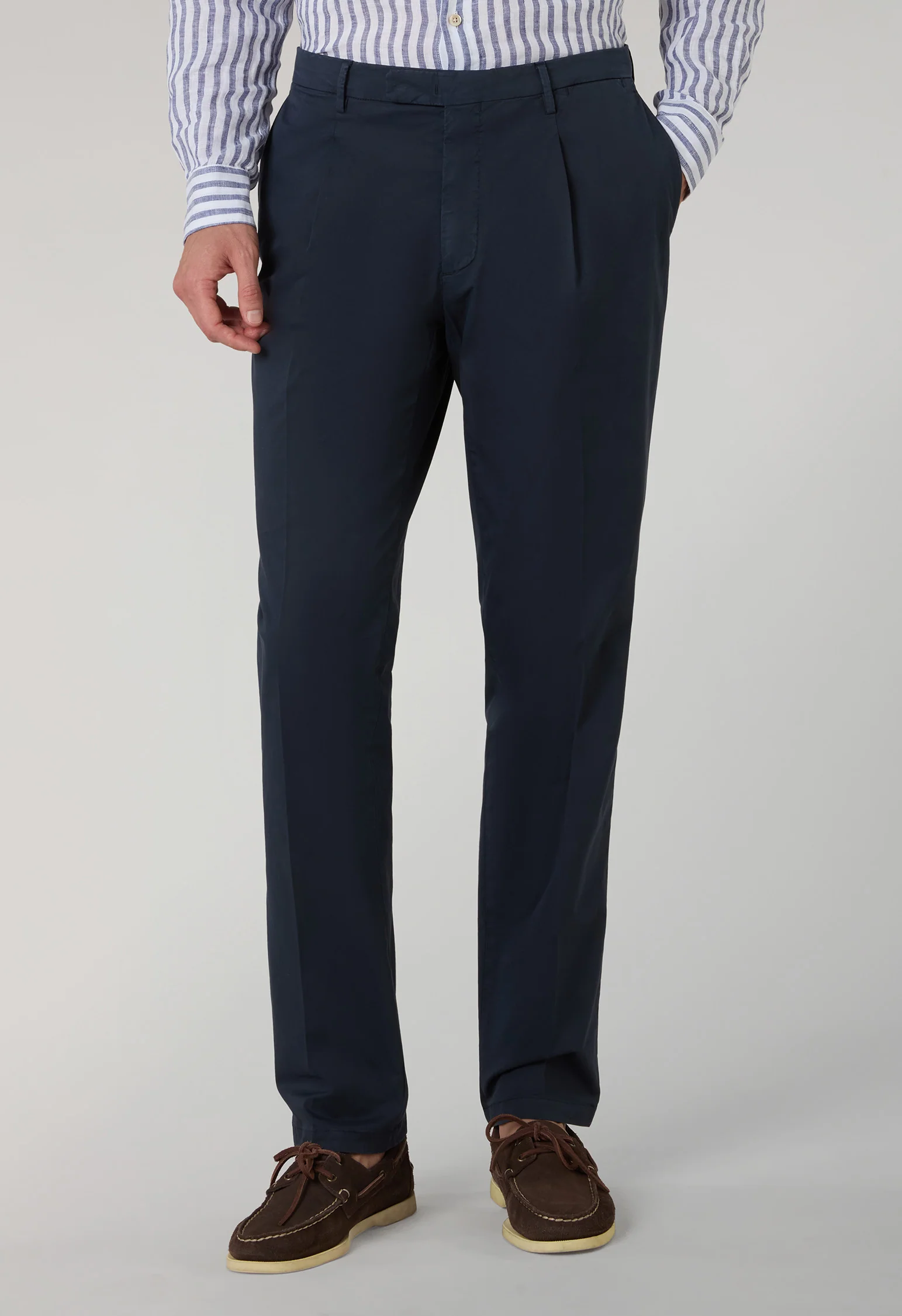 Abito K-Jacket in cotone tinto in capo blu - Image 4