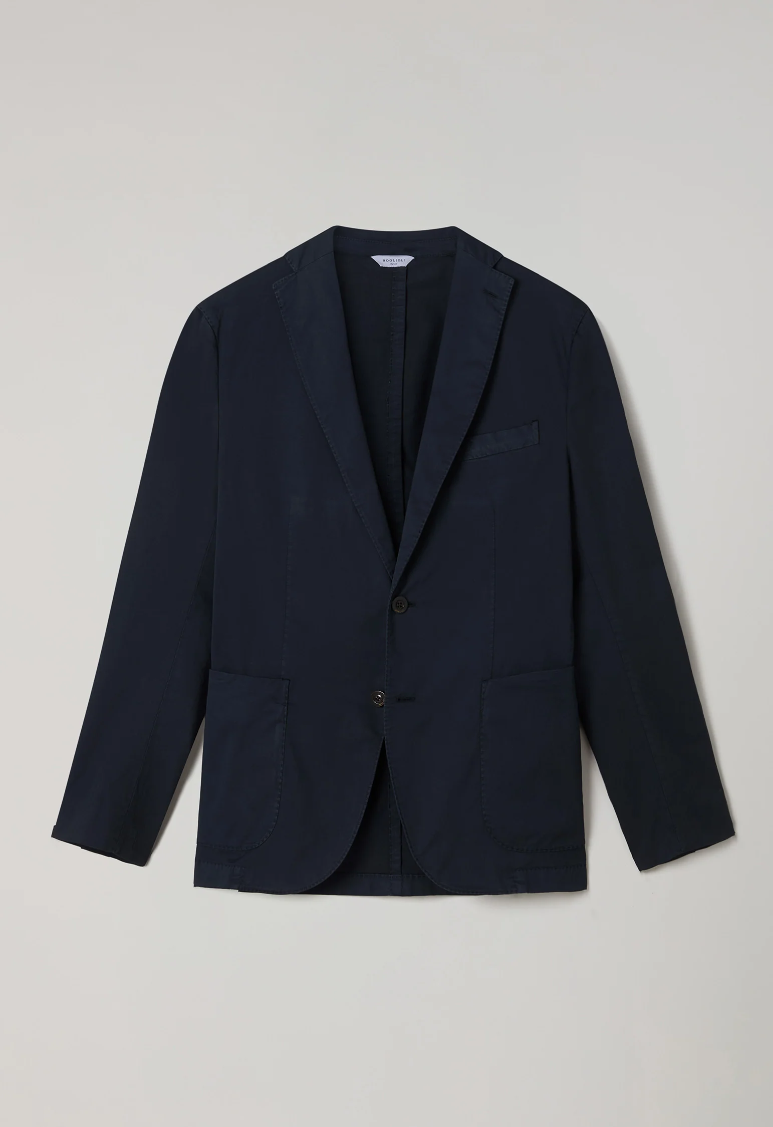 Abito K-Jacket in cotone tinto in capo blu - Image 5