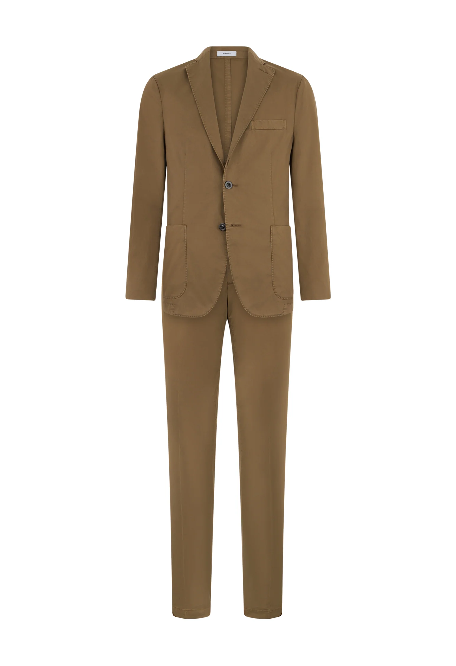 Abito K-Jacket in cotone tinto in capo marrone - Image 5