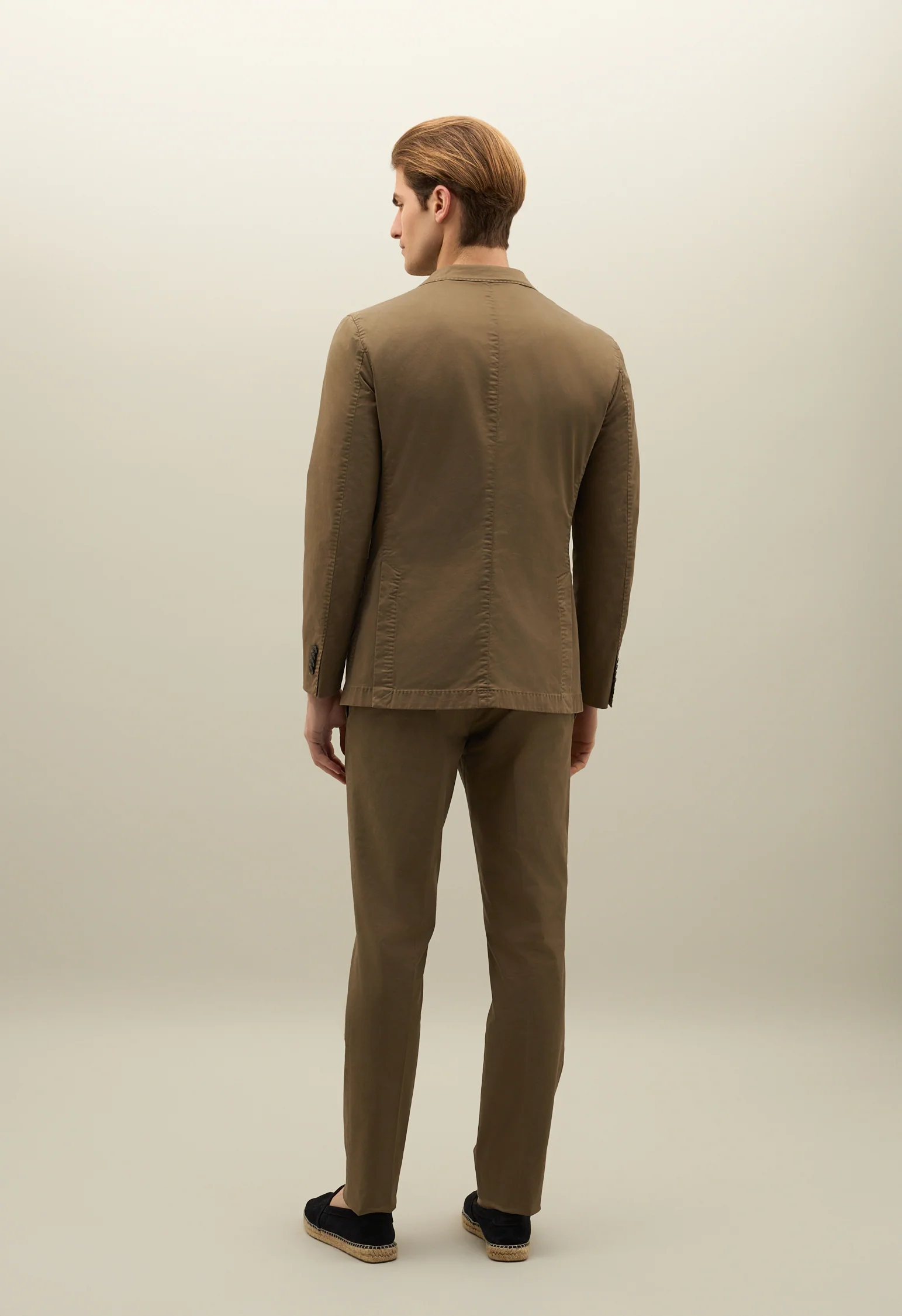 Abito K-Jacket in cotone tinto in capo marrone - Image 2