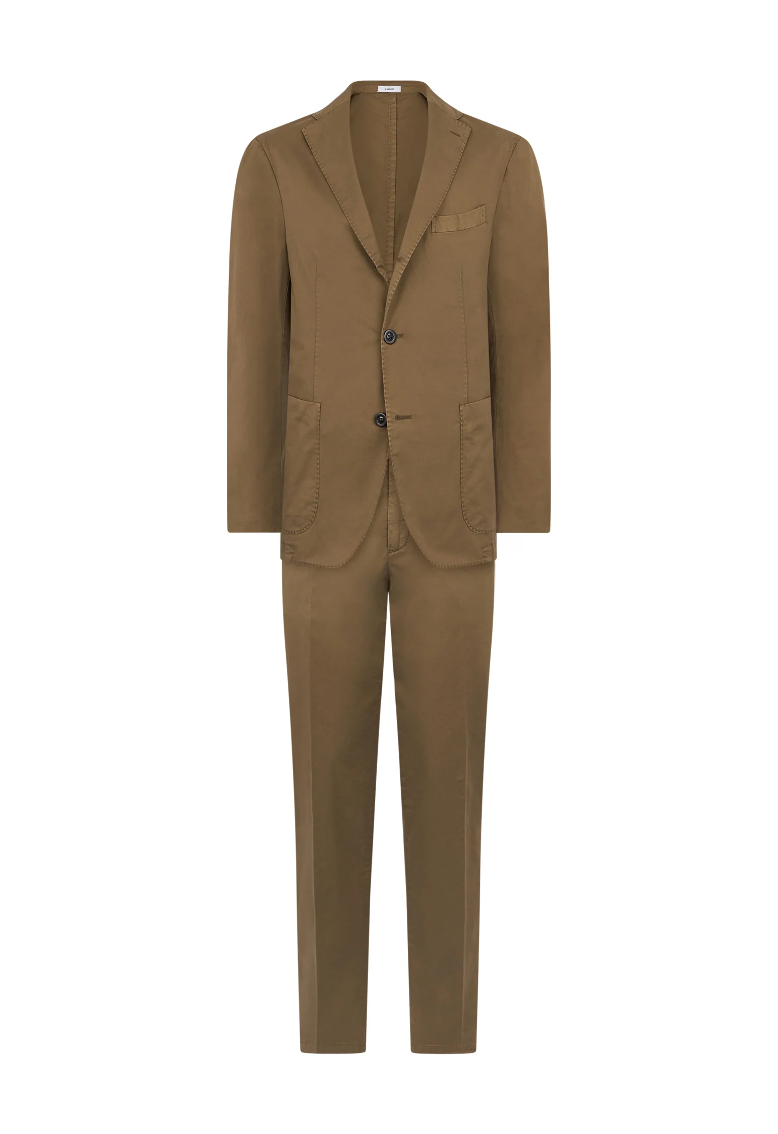 Abito K-Jacket in cotone tinto in capo marrone - Image 5