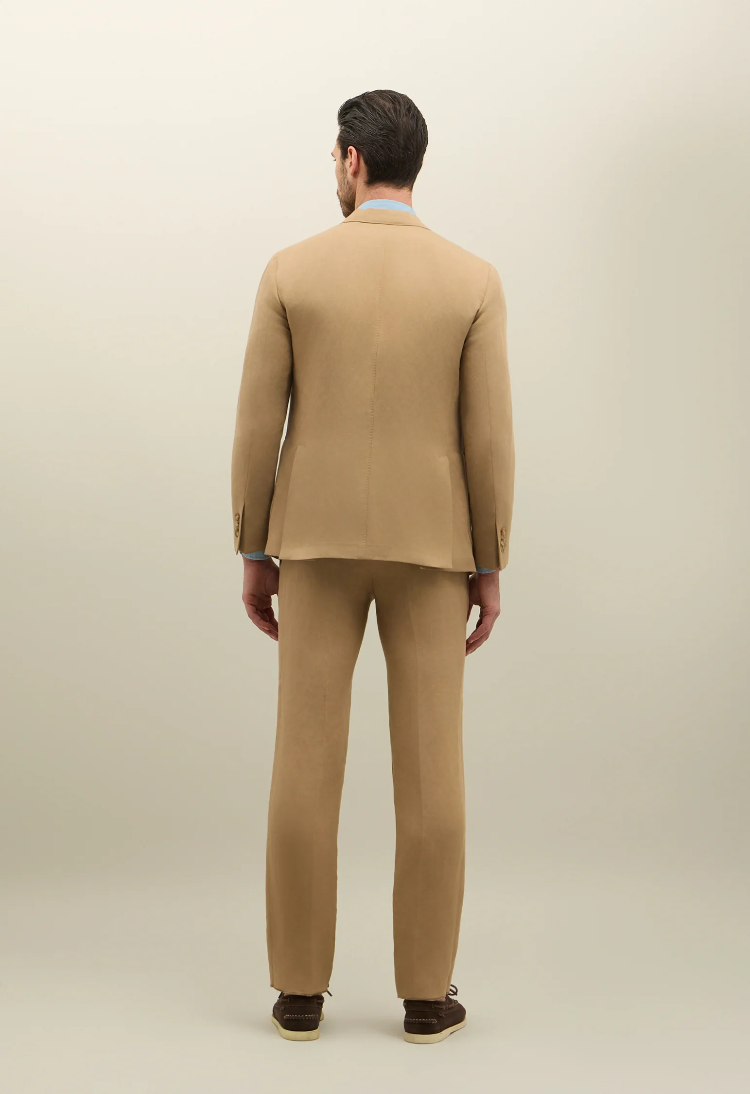 Abito K-Jacket in lino e tencel satin beige scuro - Image 2