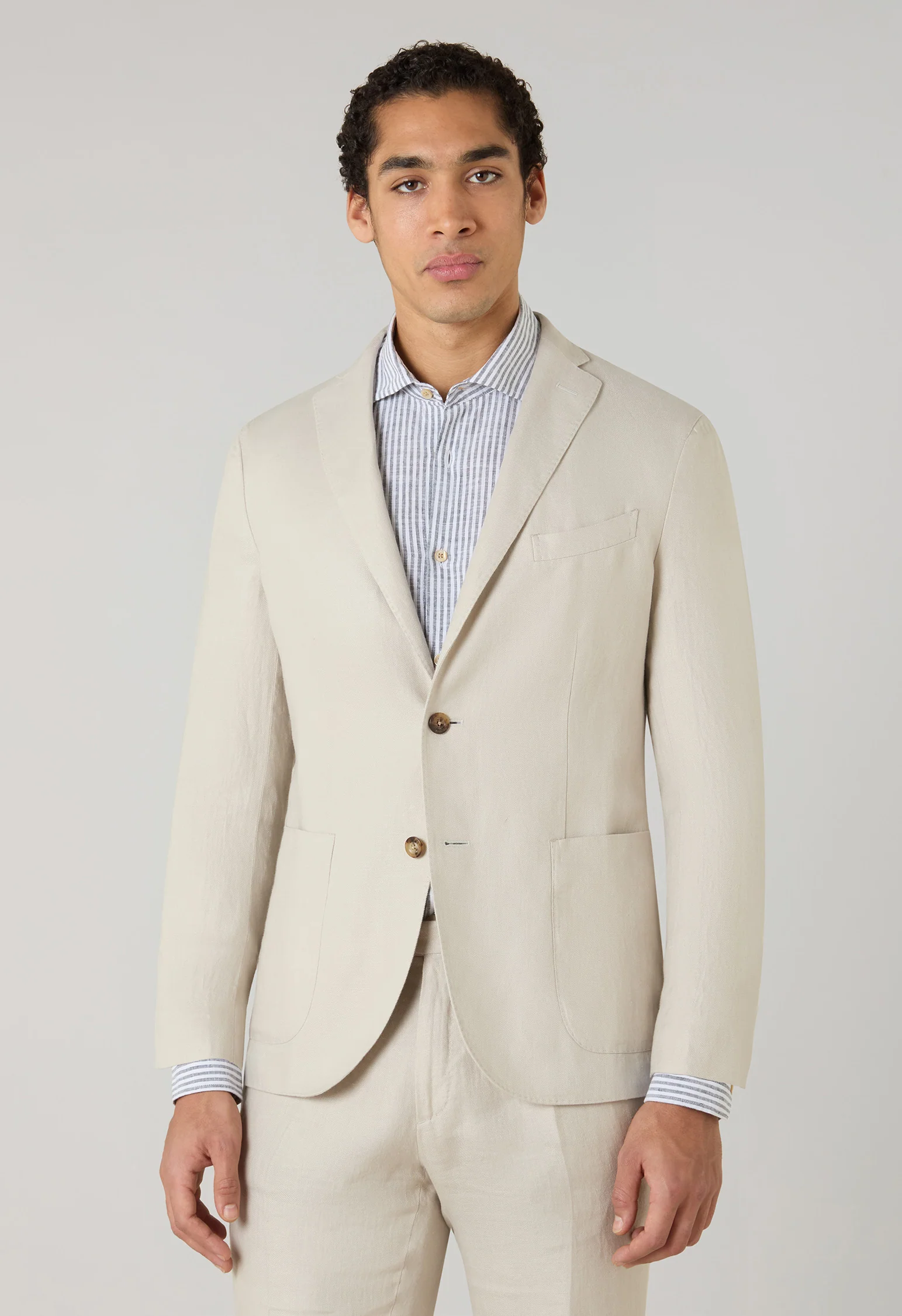 Abito K-Jacket in lino irlandese beige - Image 3