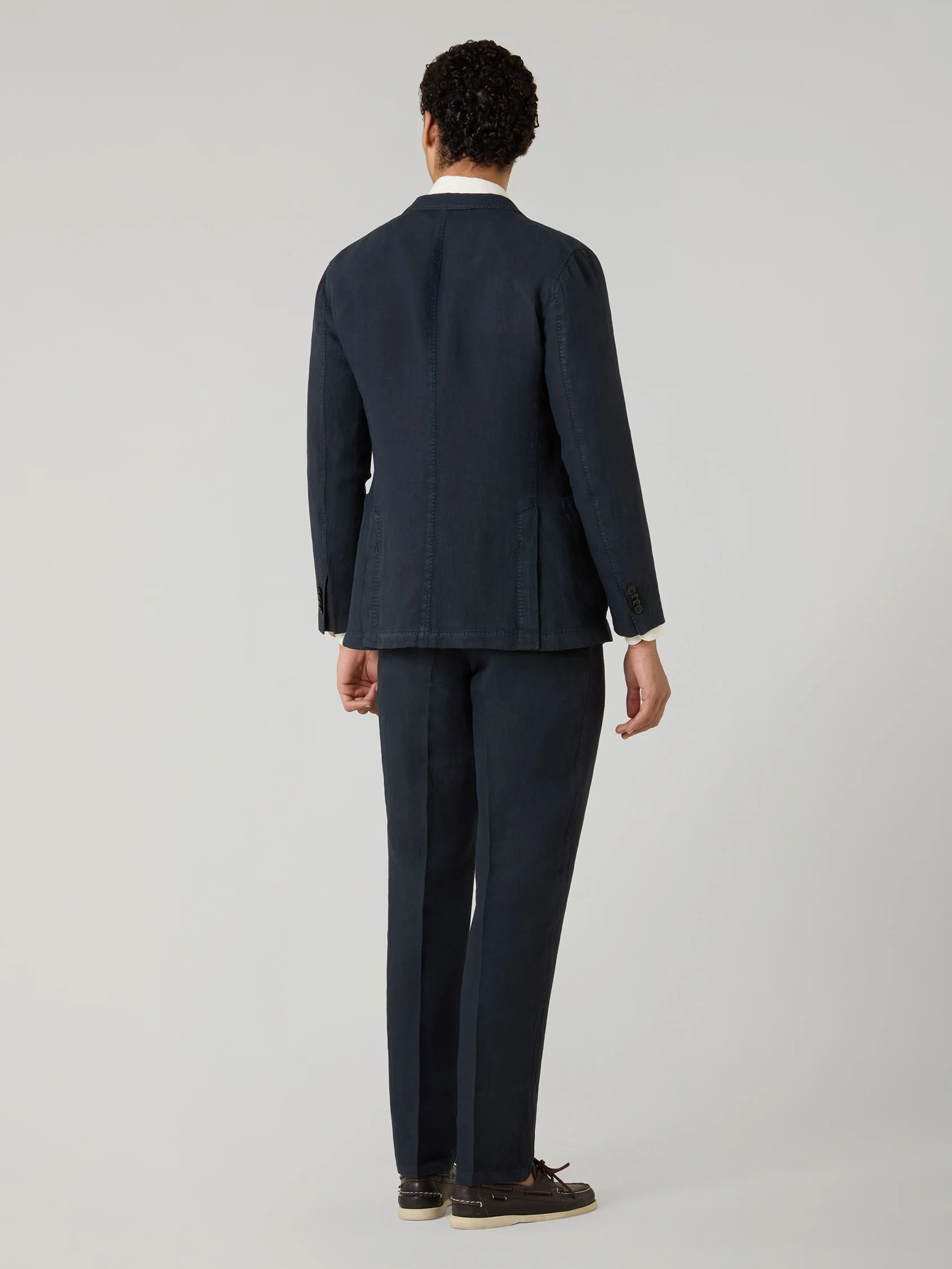 Abito K-Jacket in lino tinto in capo blu - Image 2