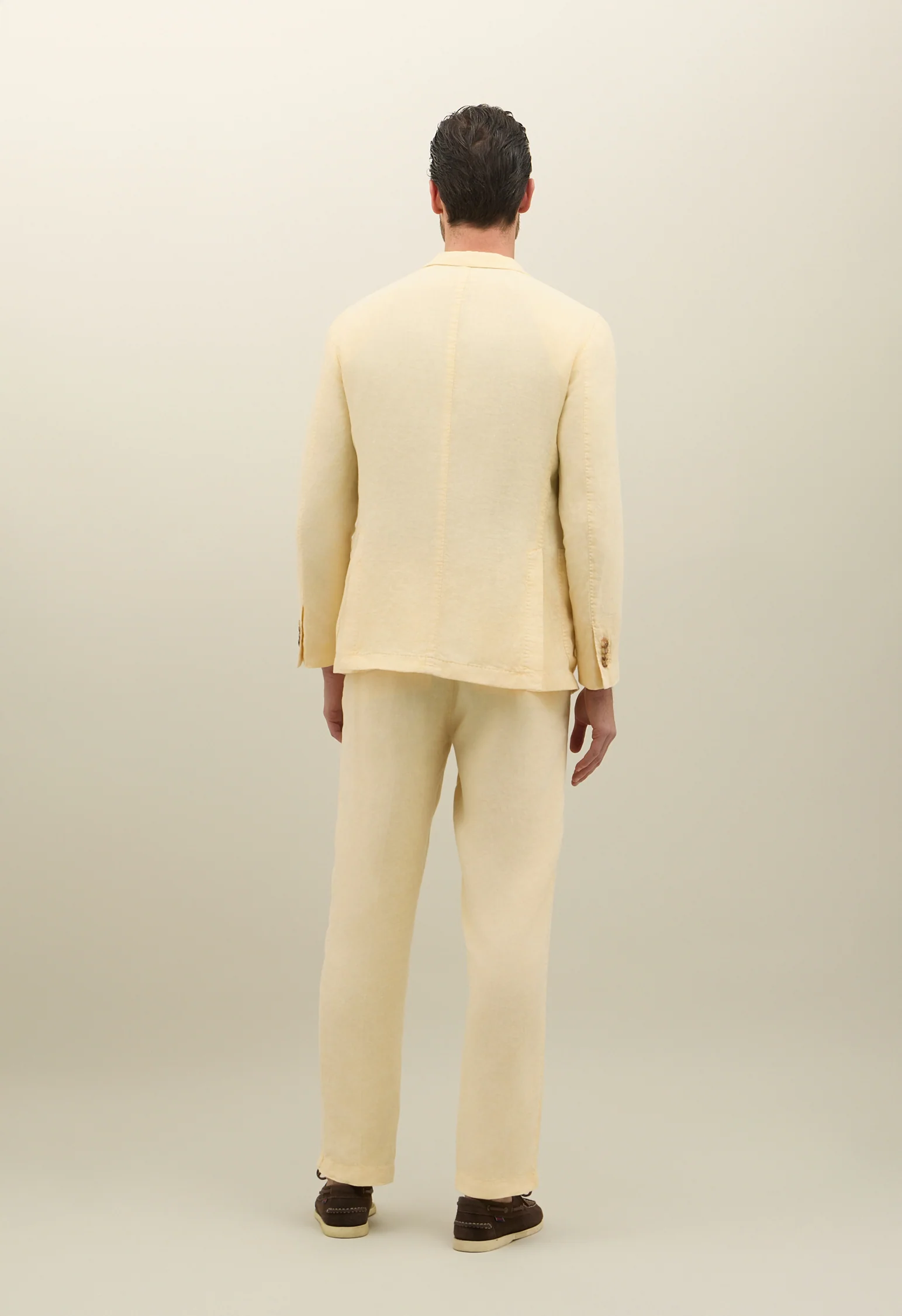 Abito K-Jacket in lino Tinto Terra giallo pastello - Image 2