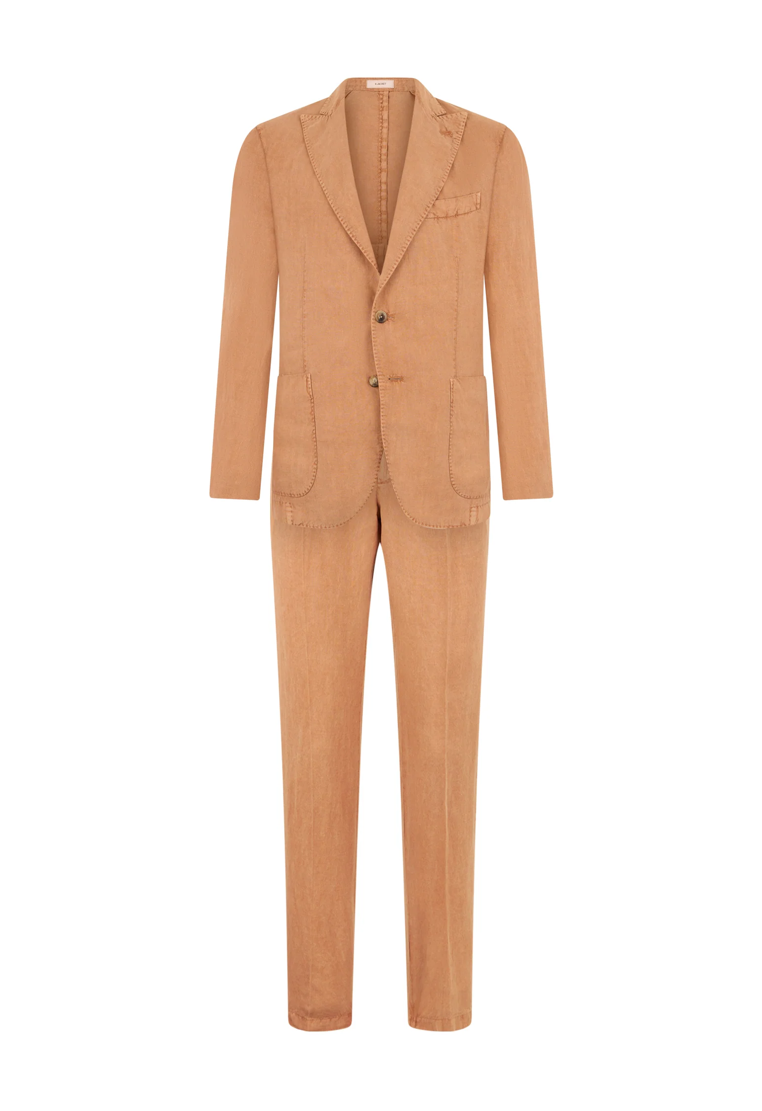 Abito K-Jacket in lino Tinto Terra marrone - Image 5