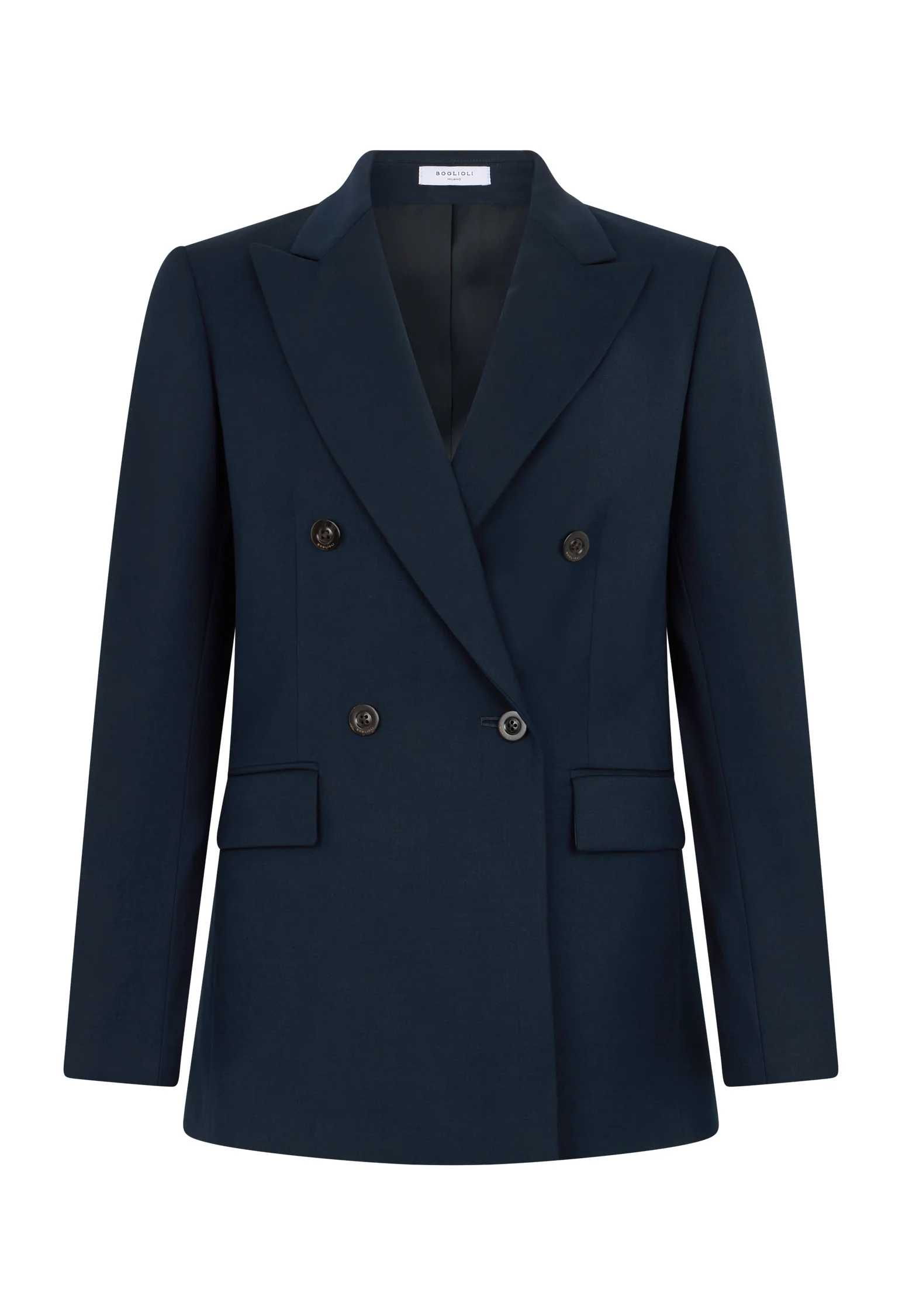 Blazer Bianca in gabardina stretch blu - Image 4