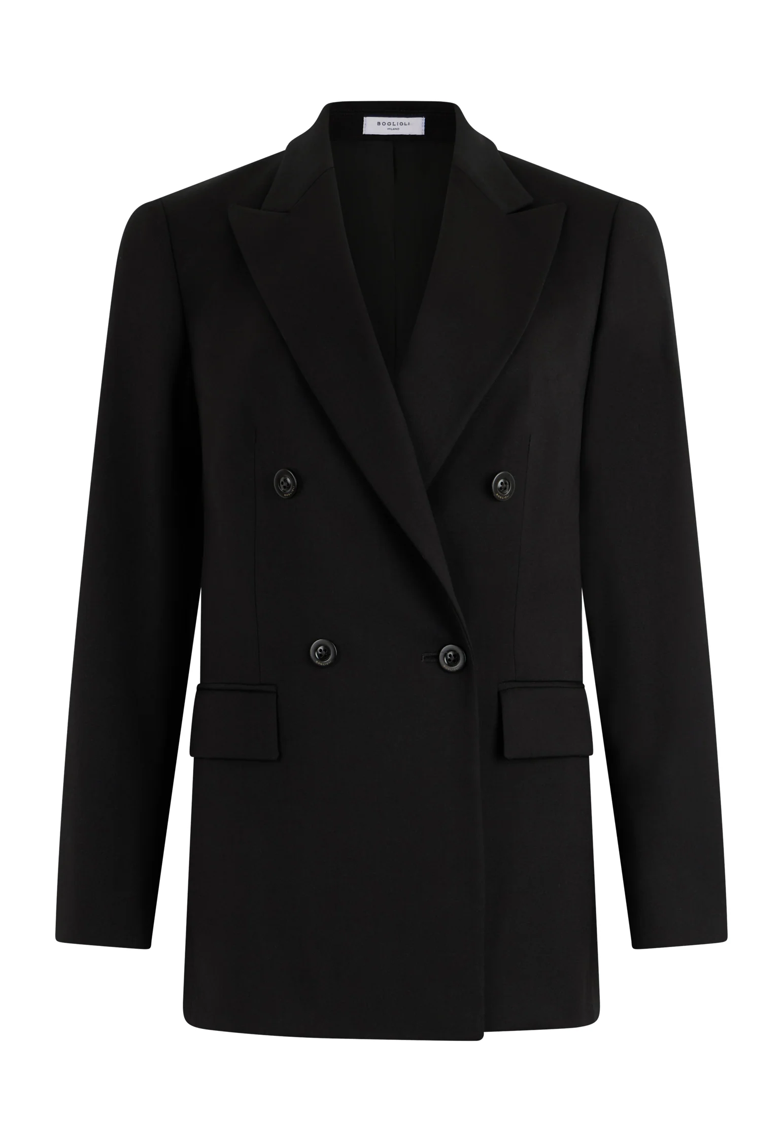 Blazer Bianca in gabardina stretch nero - Image 4