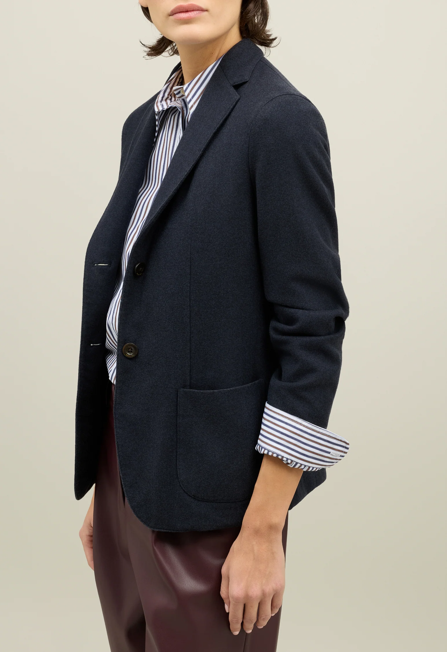 Blazer Brera in lana 14-Micron blu - Image 3