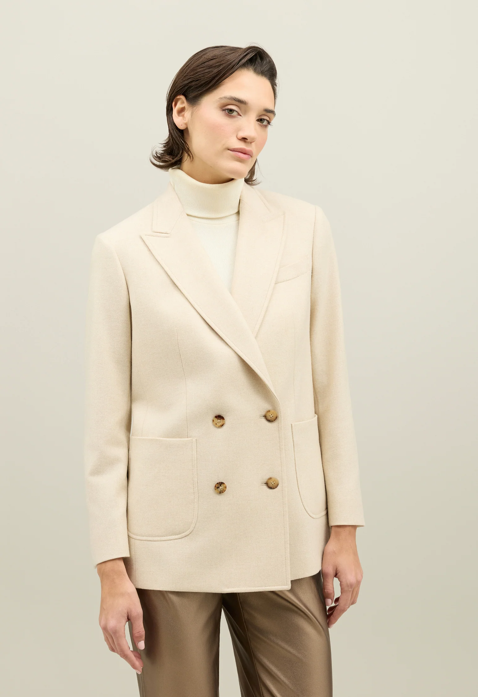 Blazer Maia in misto lana bianco caldo - Image 3