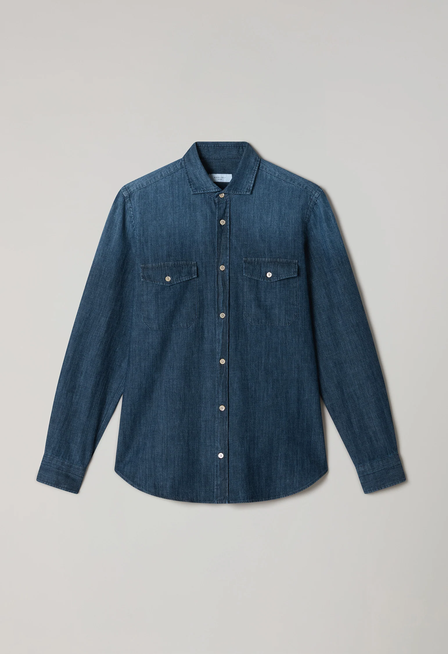 Camicia Western in denim blu - Image 4