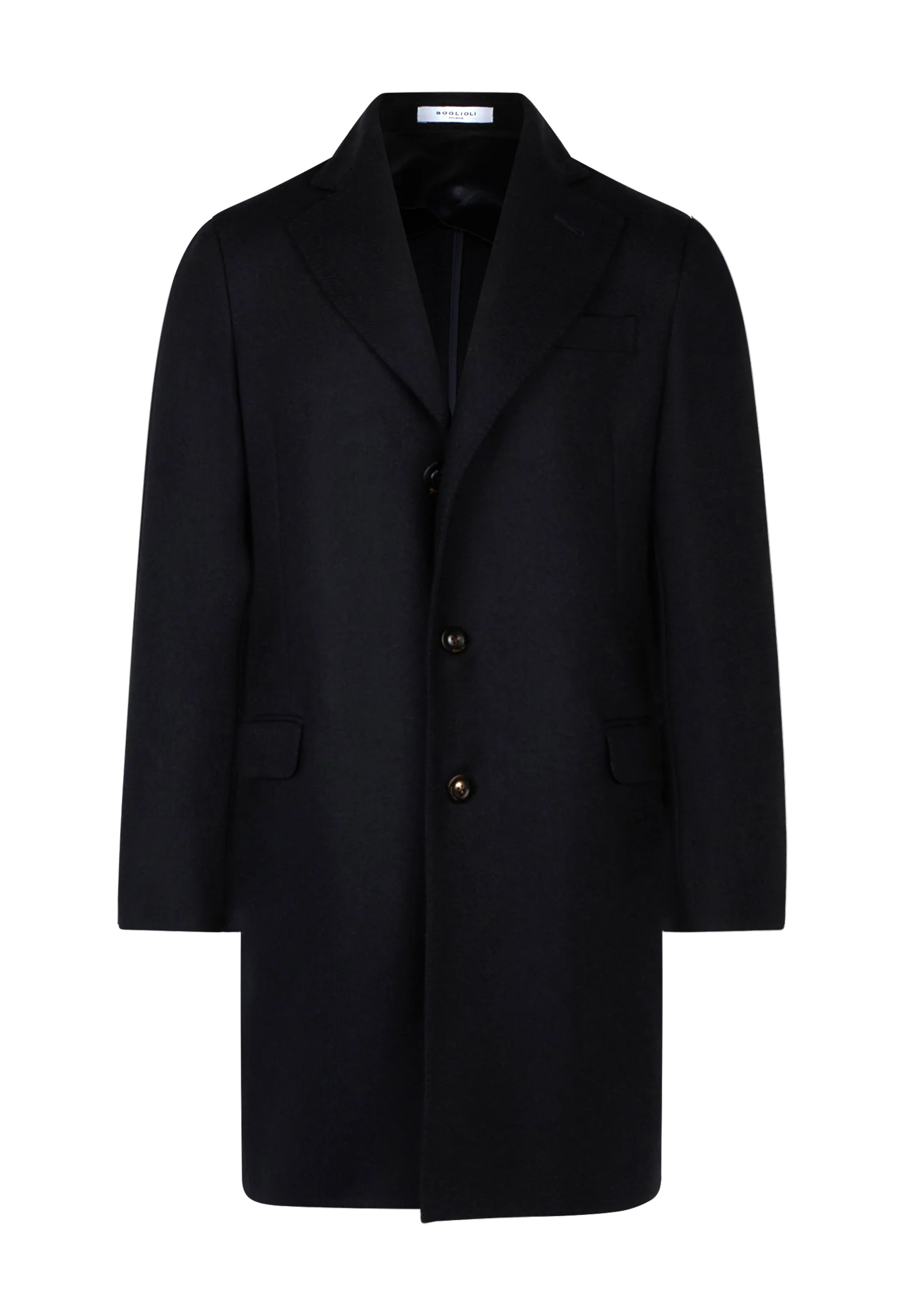 Cappotto K-Coat in misto lana a spina di pesce blu - Image 4