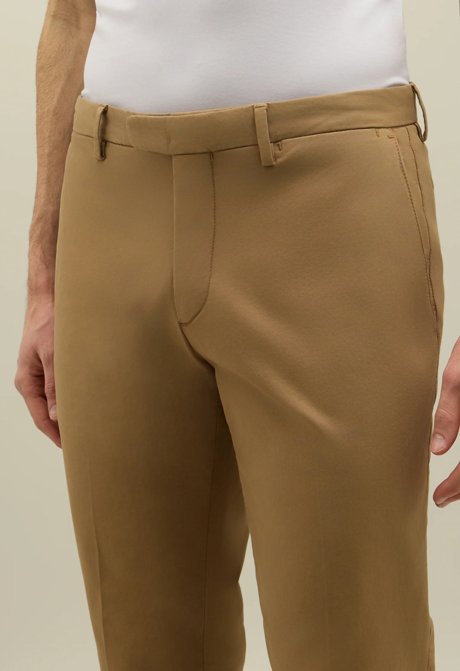 Chino straight in cotone stretch marrone - Image 3