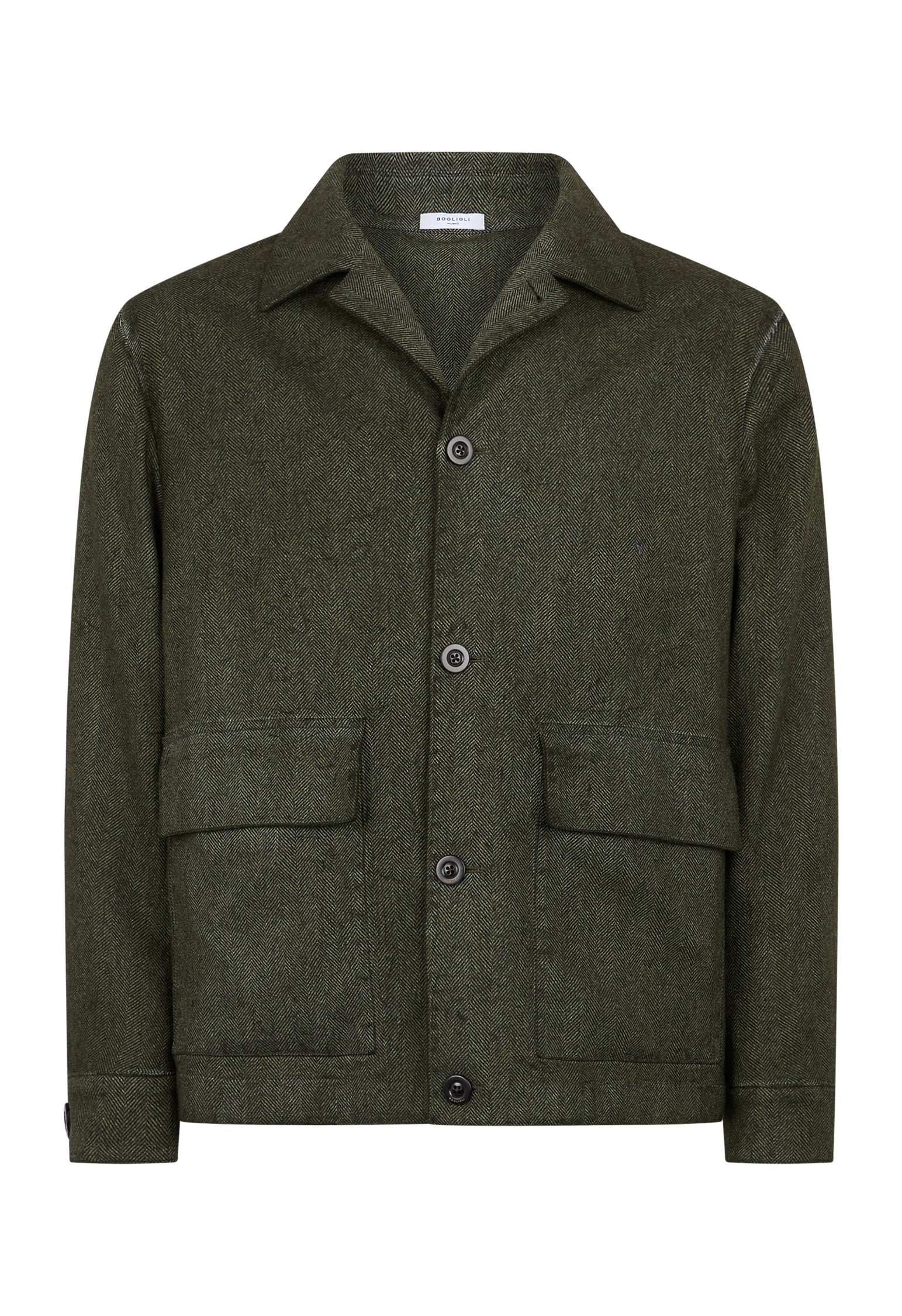 Giacca Boxie in cashmere e lana tinto velo verde - Image 4