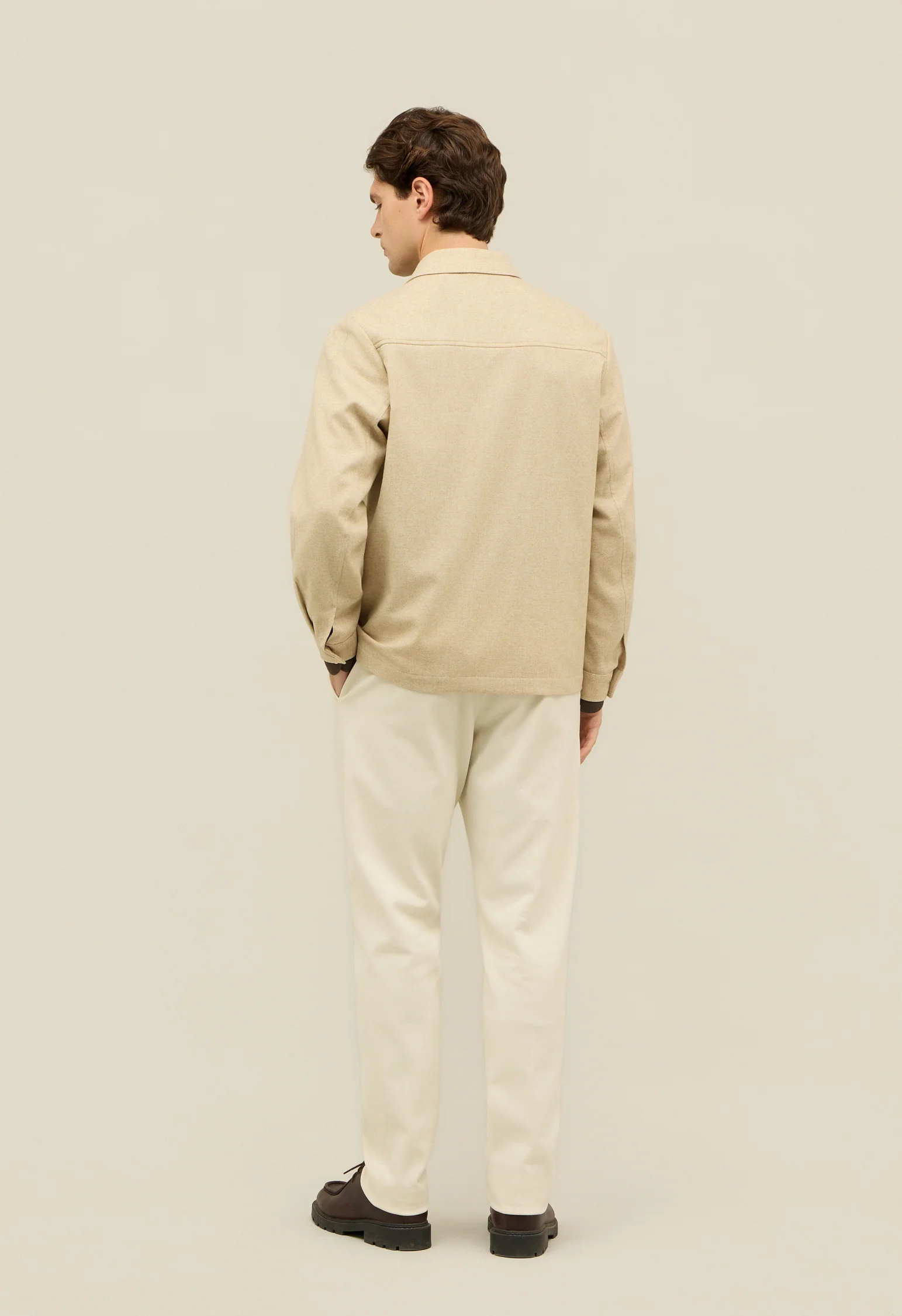 Giacca Boxie in flanella beige - Image 2