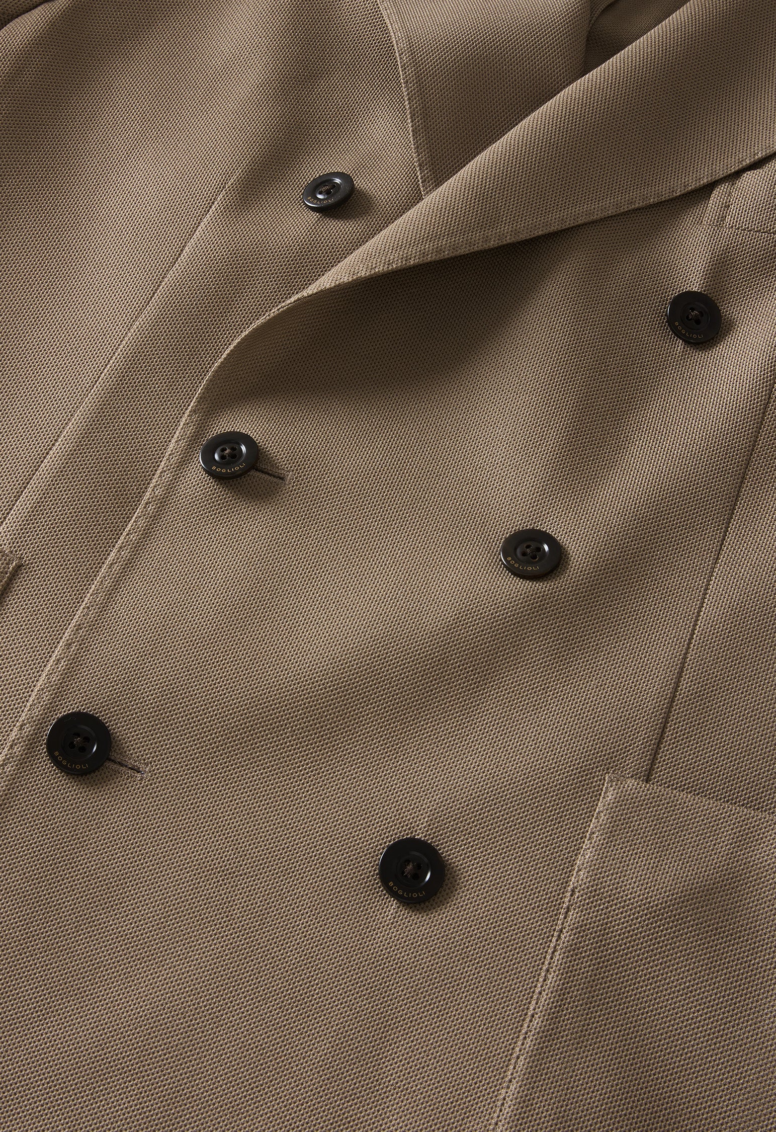 Giacca Dover doppiopetto in jersey beige - Image 5