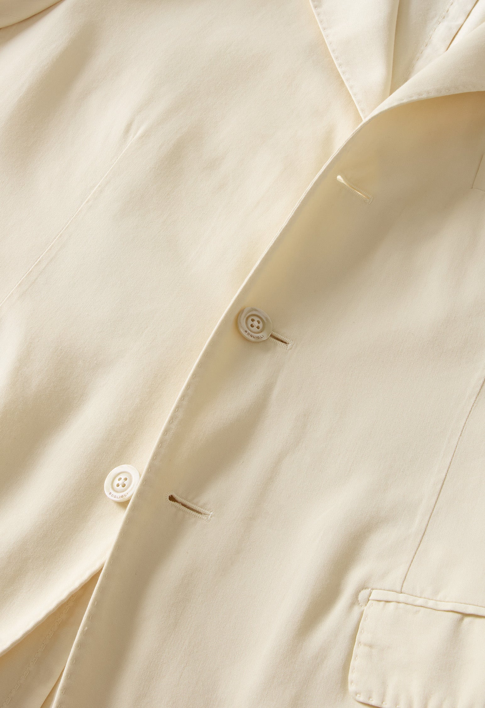 Giacca Dover in cotone e cashmere satin tinta in capo crema - Image 5