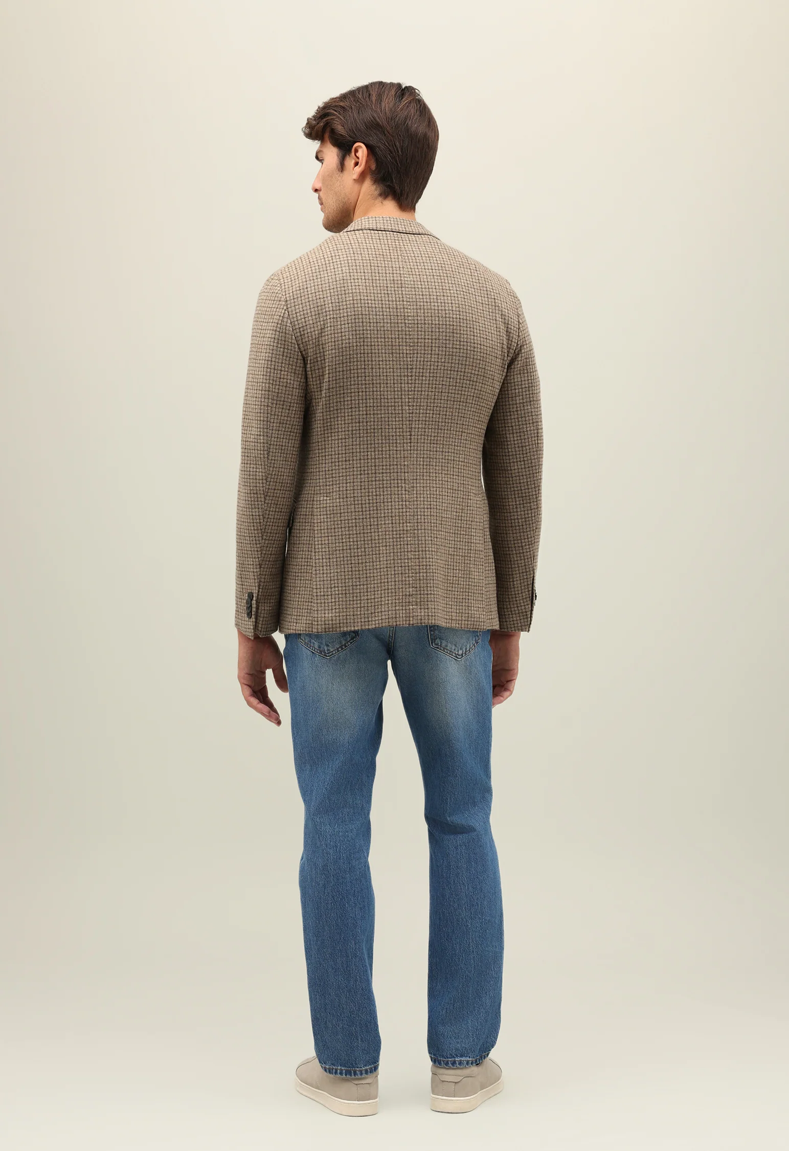 Giacca Dover in flanella a quadri beige - Image 2