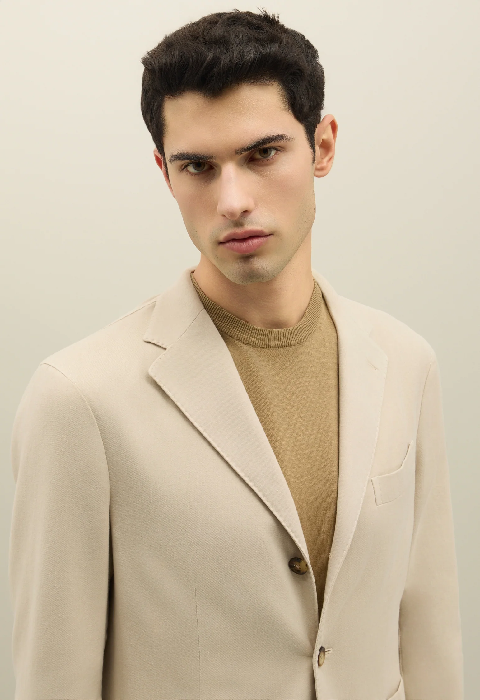 Giacca Dover in misto cotone soft bianco caldo - Image 3