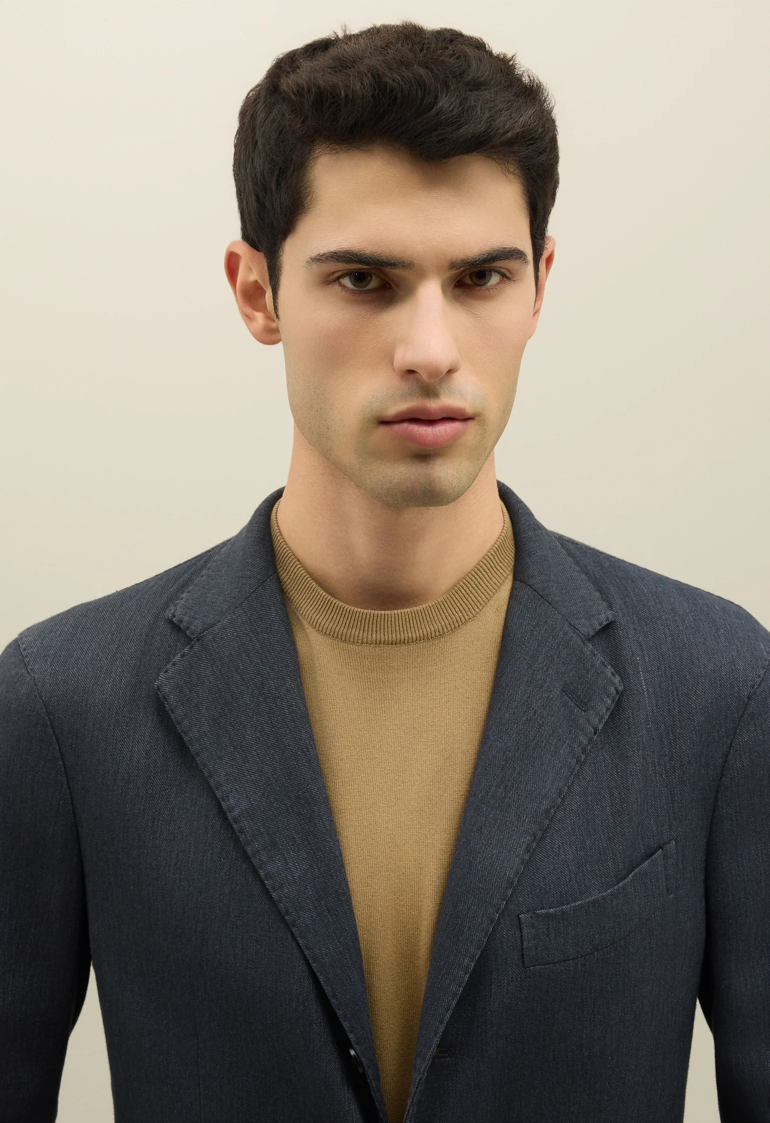 Giacca Dover in misto cotone soft blu - Image 3
