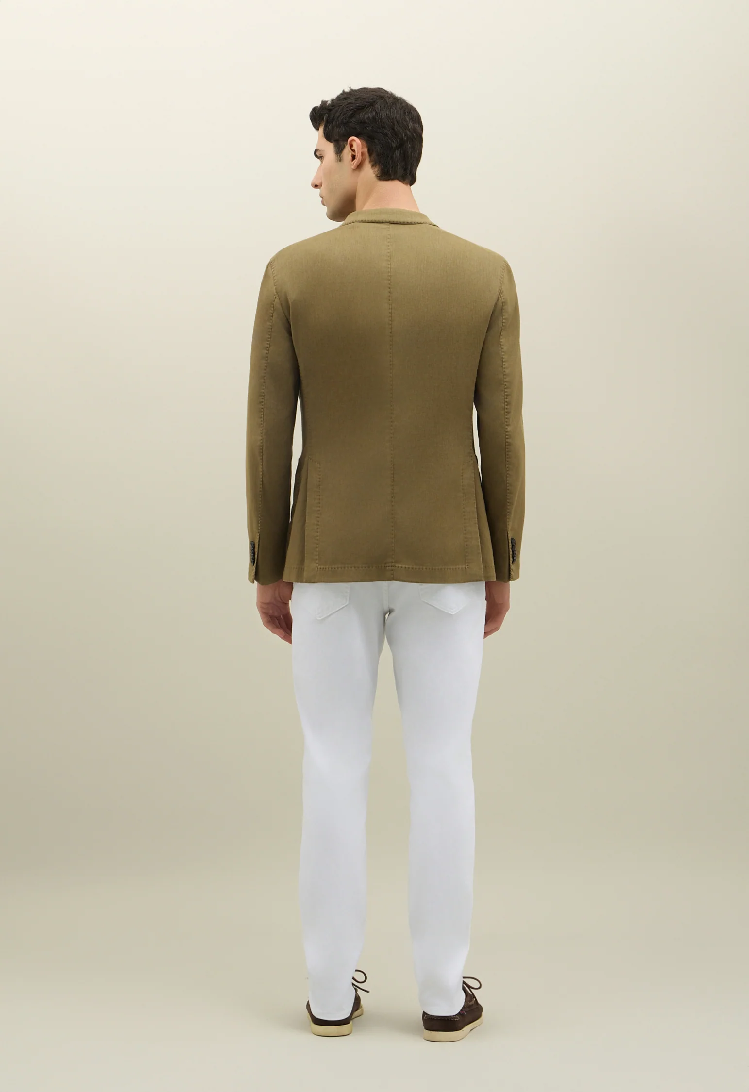 Giacca Dover in misto cotone soft khaki - Image 2