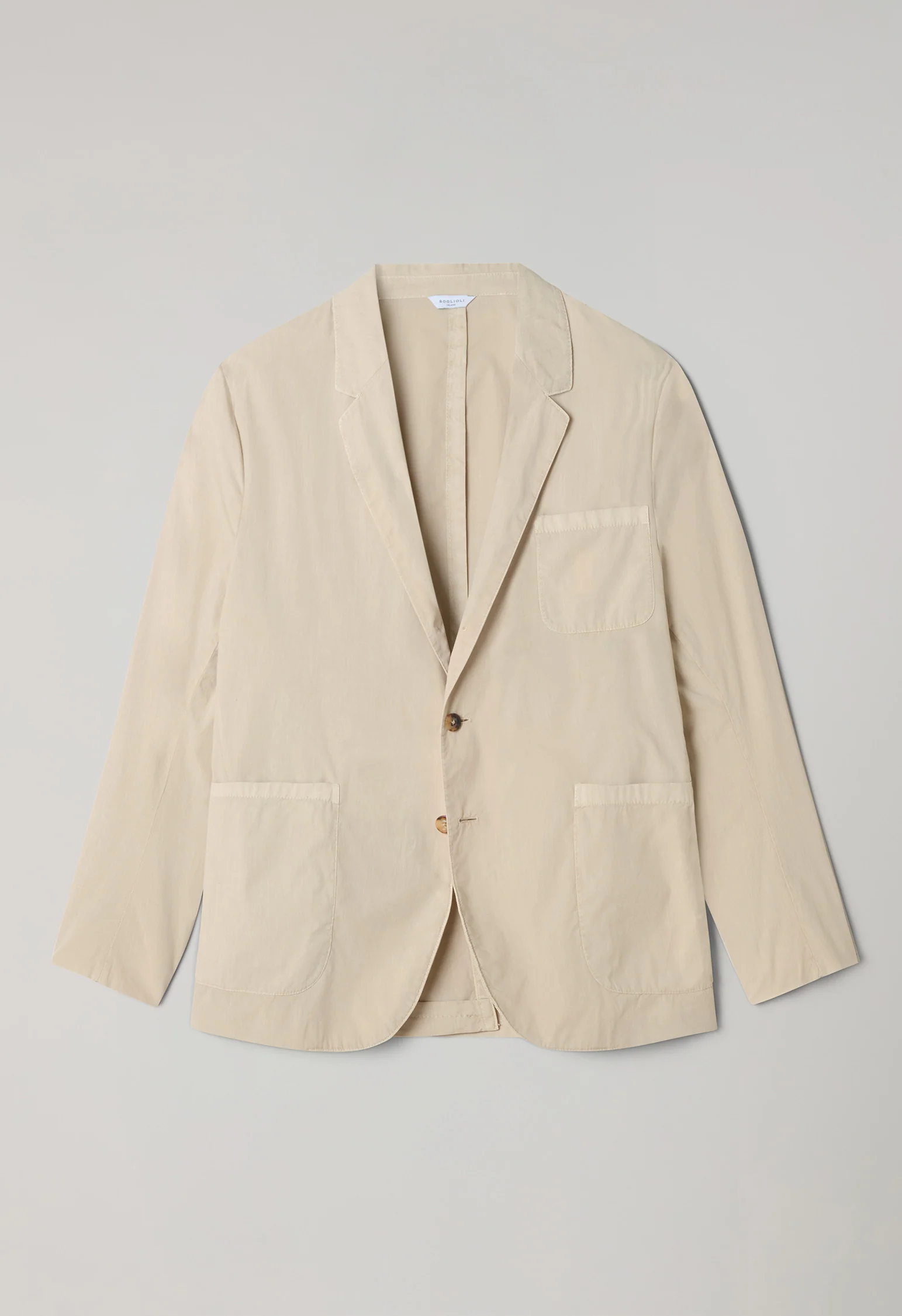 Giacca Khaki in popeline tinto in capo beige - Image 4