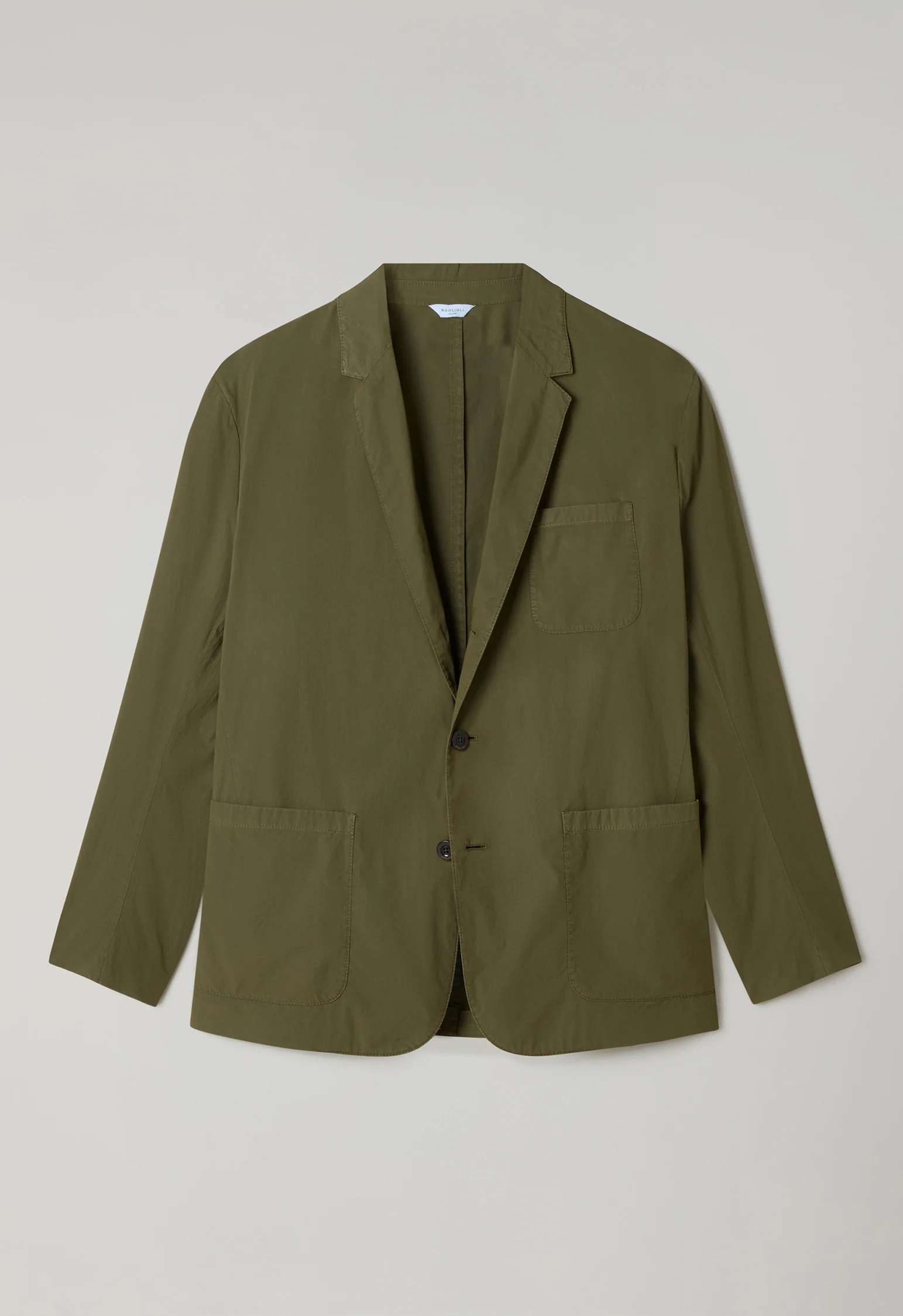 Giacca Khaki in popeline tinto in capo verde - Image 4