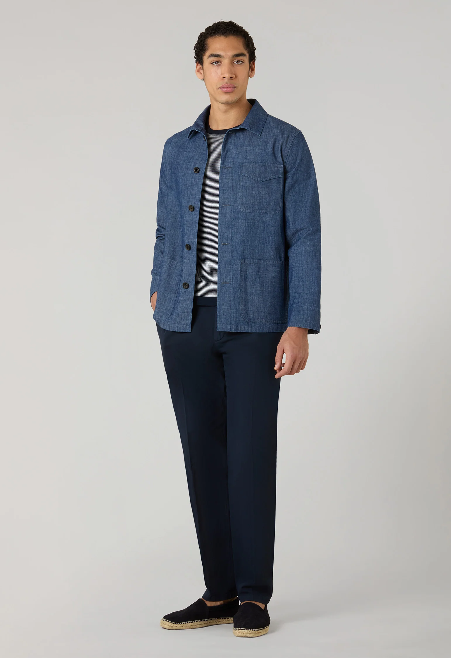 Giacca Workwear in indaco denim blu - Image 3