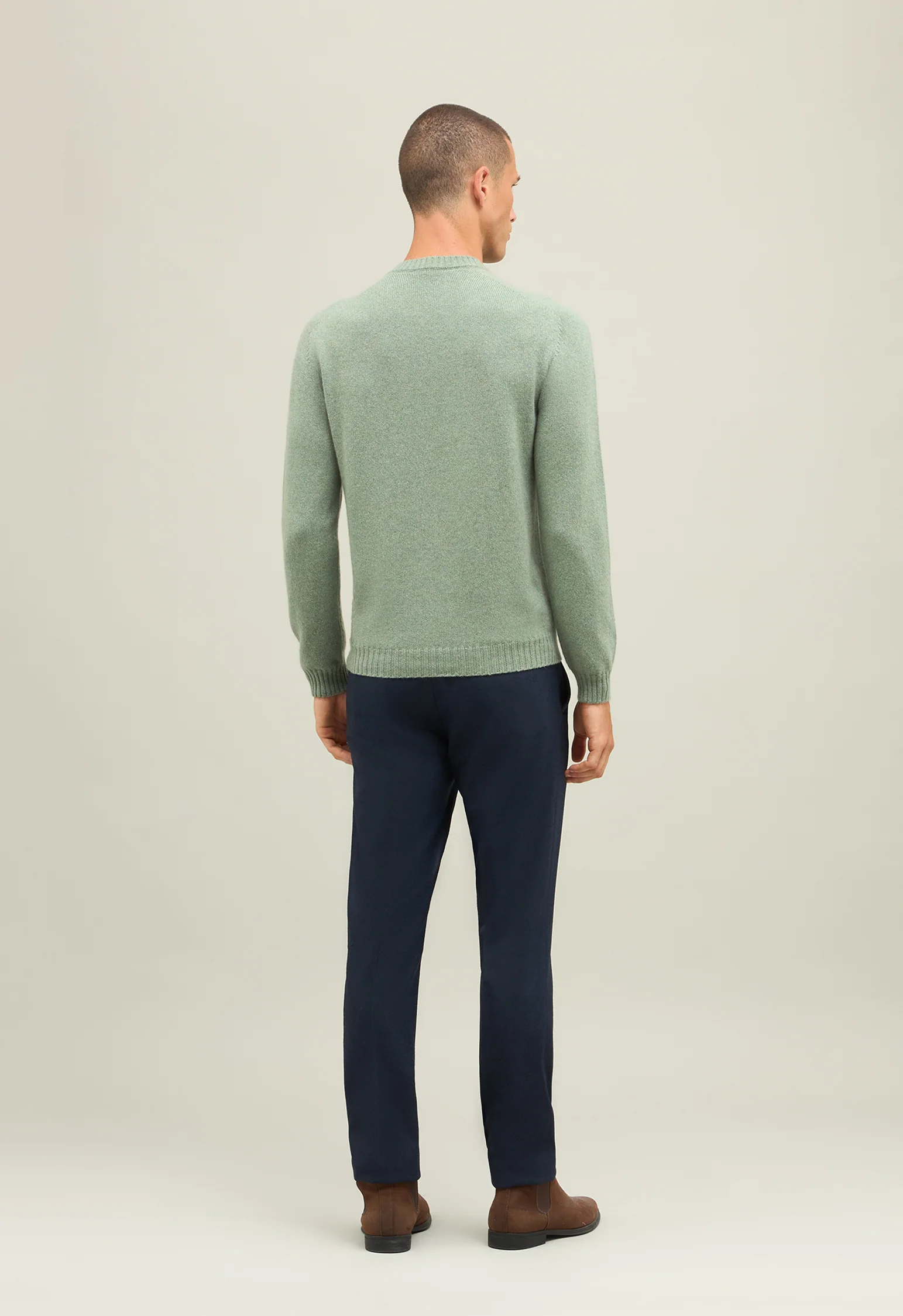 Girocollo in cashmere Coccola verde - Image 3