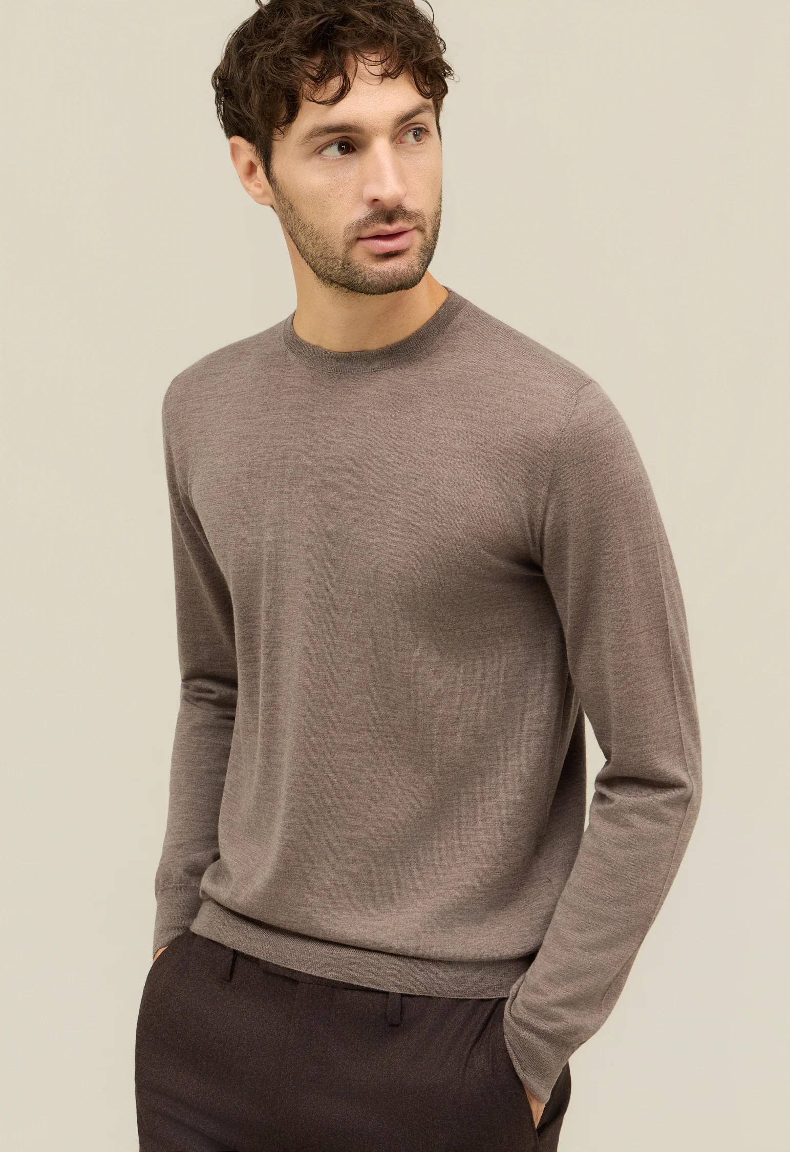 Girocollo in lana grigio - Image 3