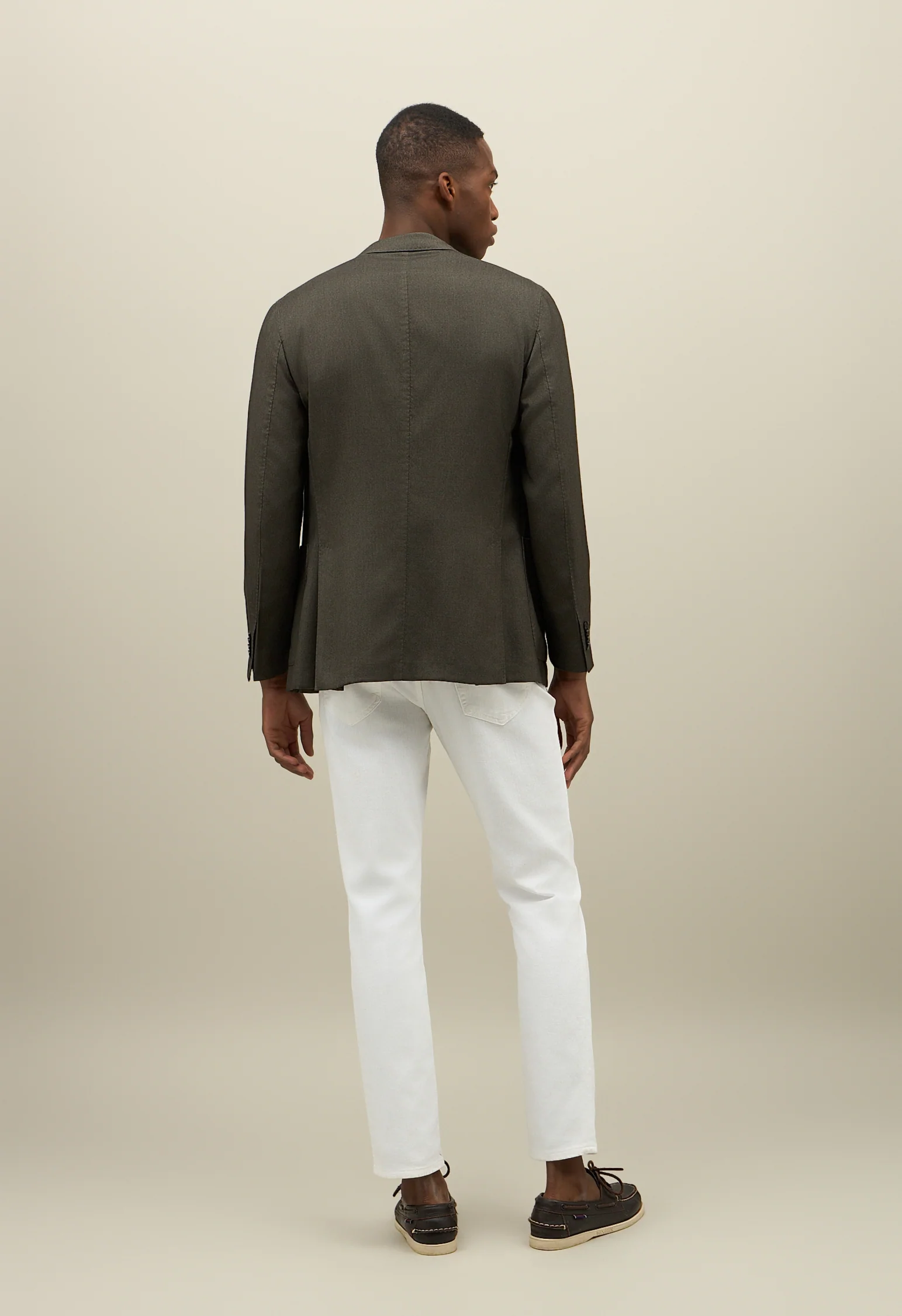 K-Jacket in cashmere e seta tinta in capo verde - Image 2