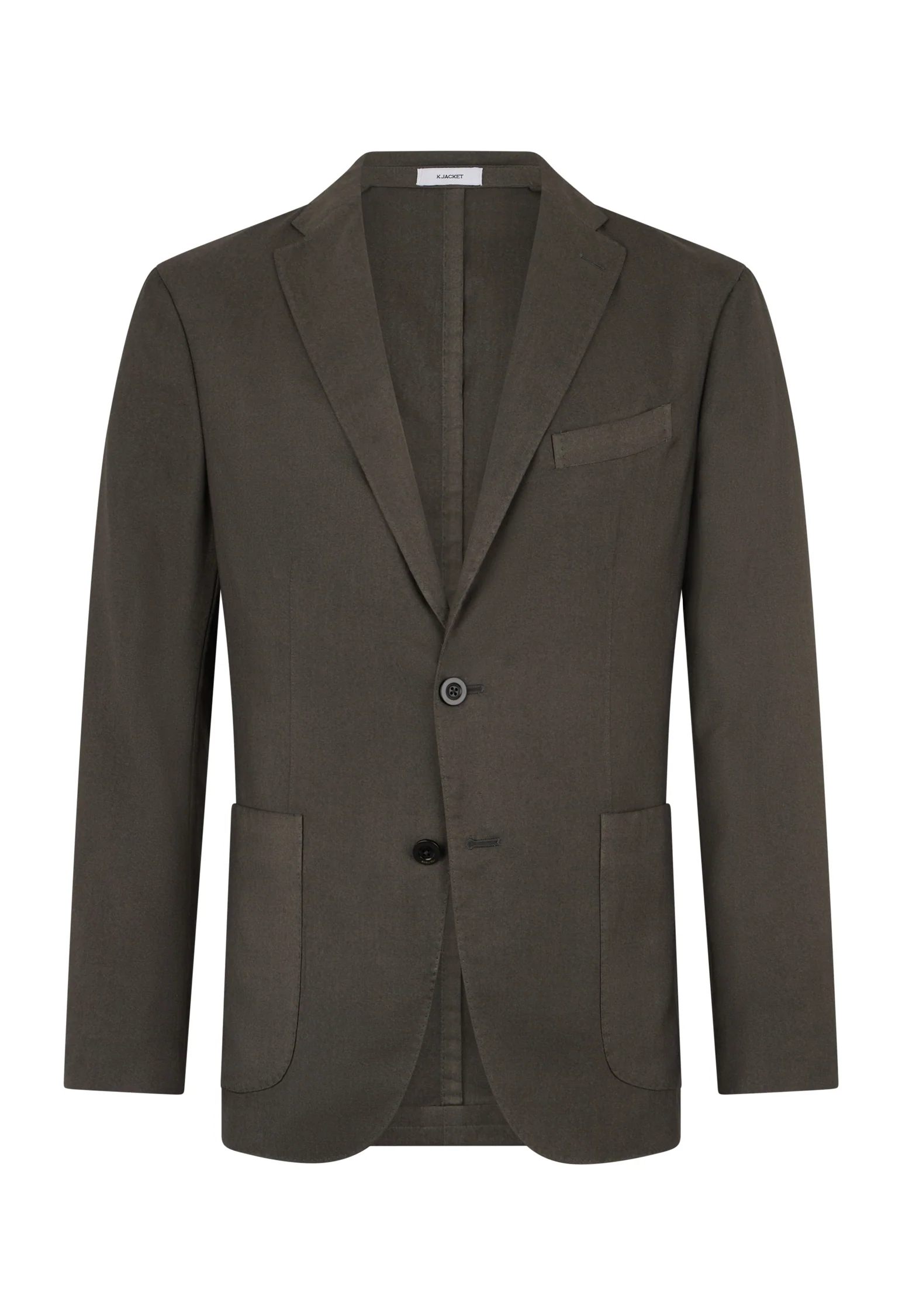 K-Jacket in cashmere e seta tinta in capo verde - Image 4