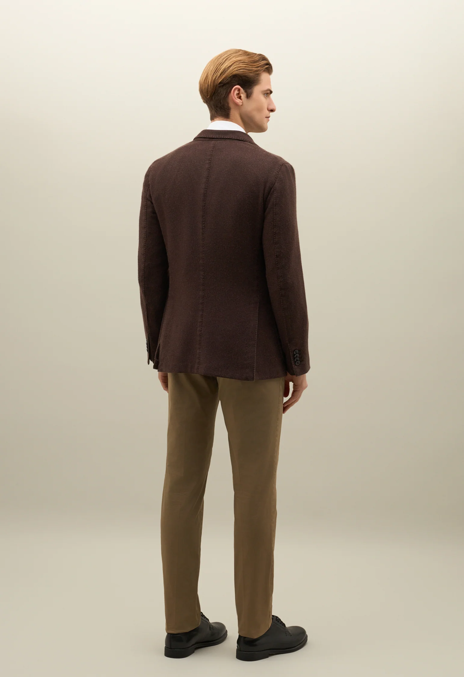 K-Jacket in cashmere tinto in capo marrone - Image 2