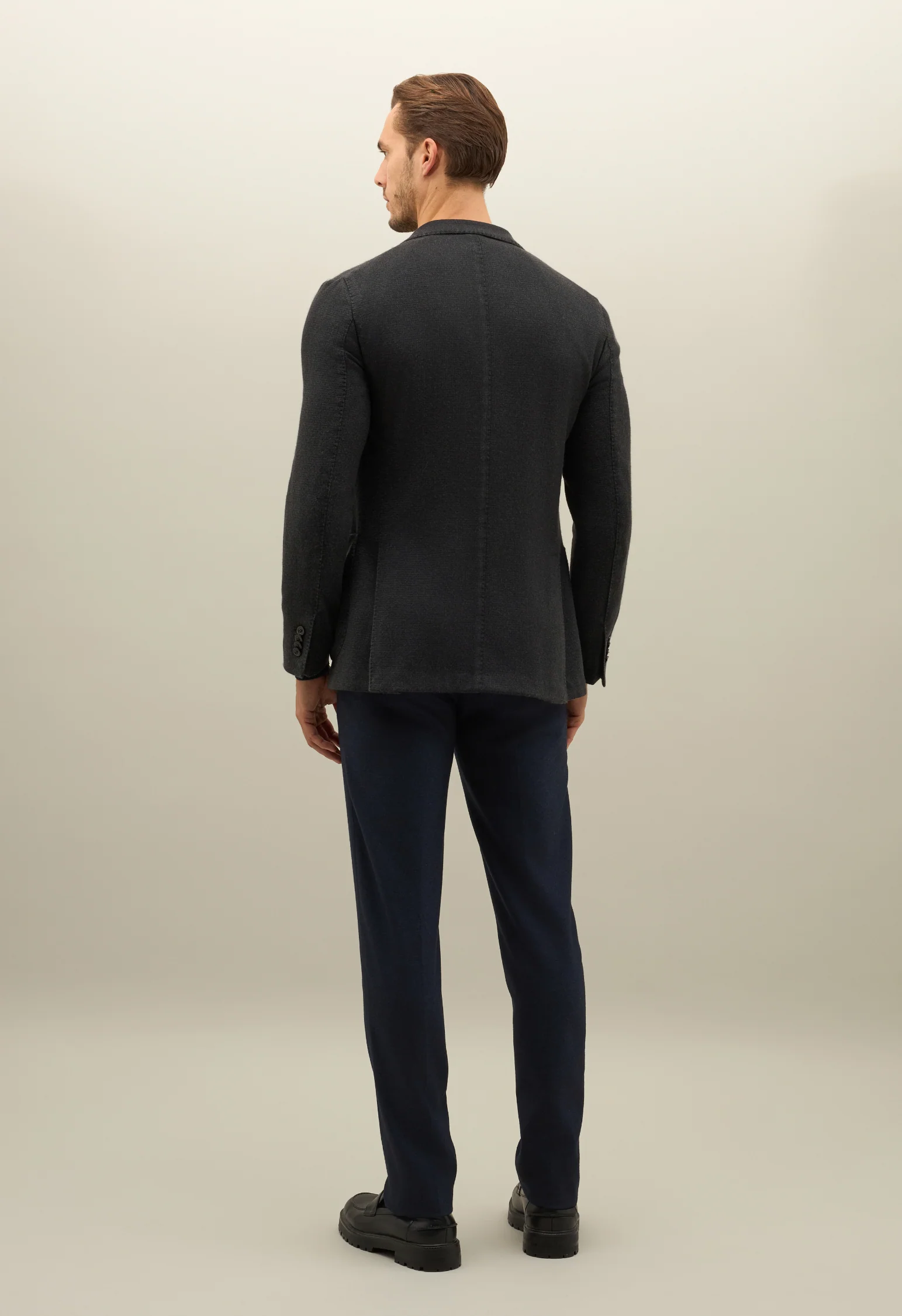 K-Jacket in cashmere tinto in capo nera - Image 2