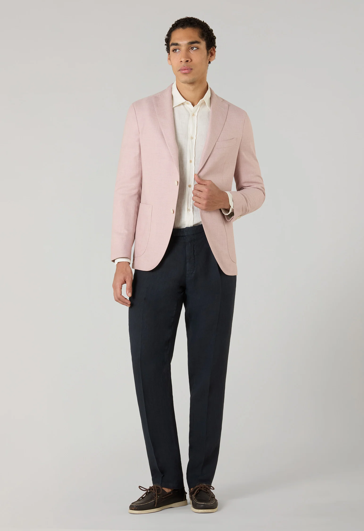 K-Jacket in cotone cashmere e seta rosa - Image 3