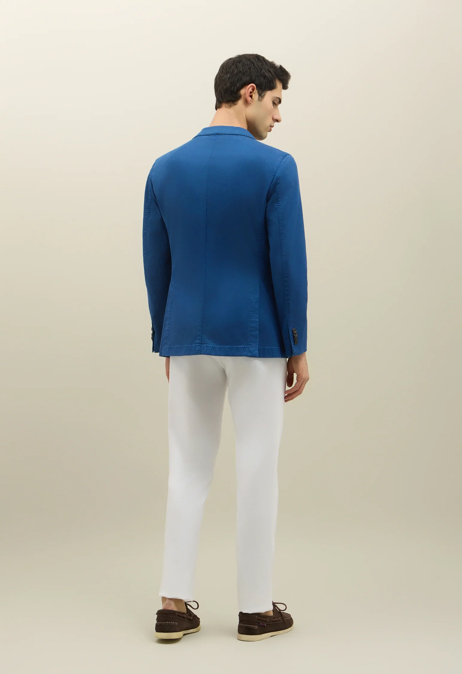 K-Jacket in cotone e tencel tinto in capo blu - Image 2