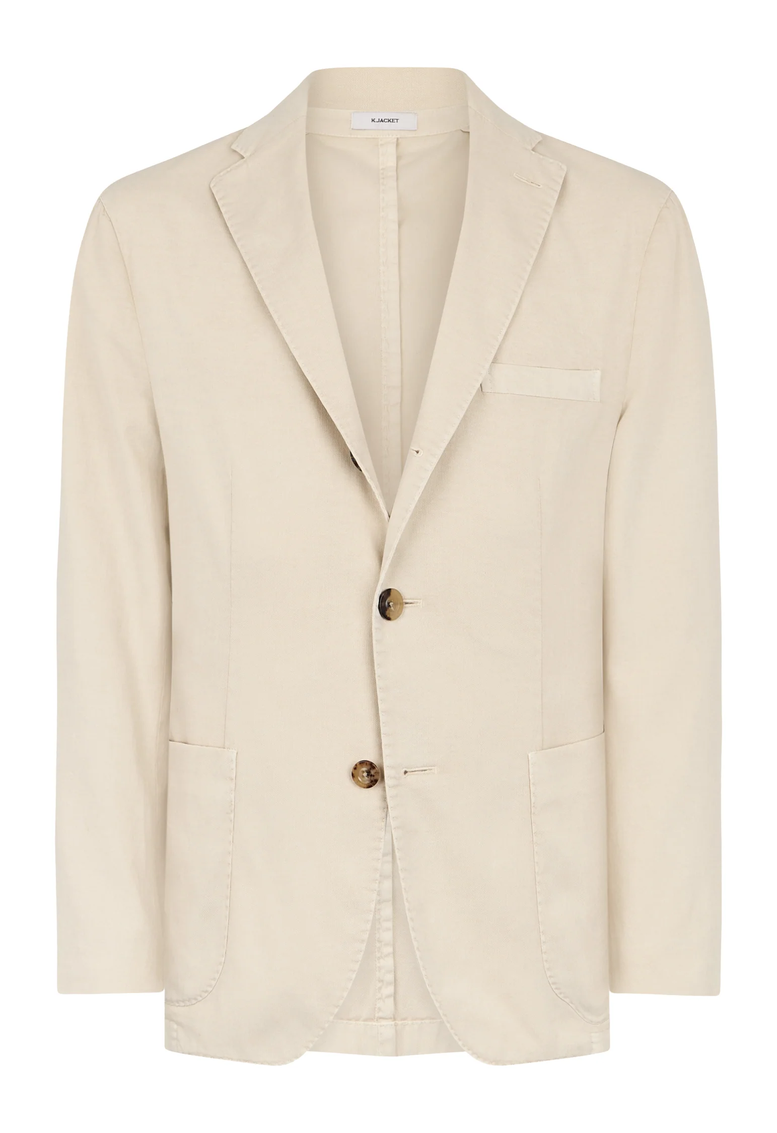 K-Jacket in cotone piqué stretch bianco caldo - Image 4