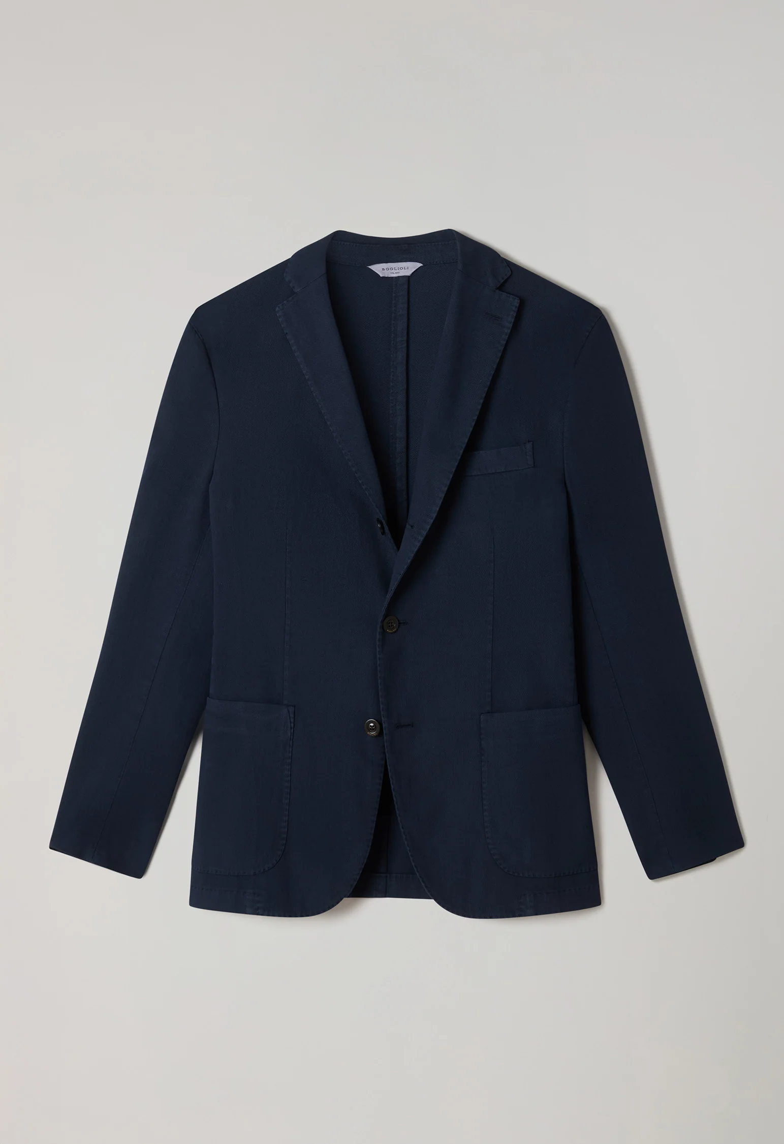K-Jacket in cotone stretch tinto in capo blu - Image 4