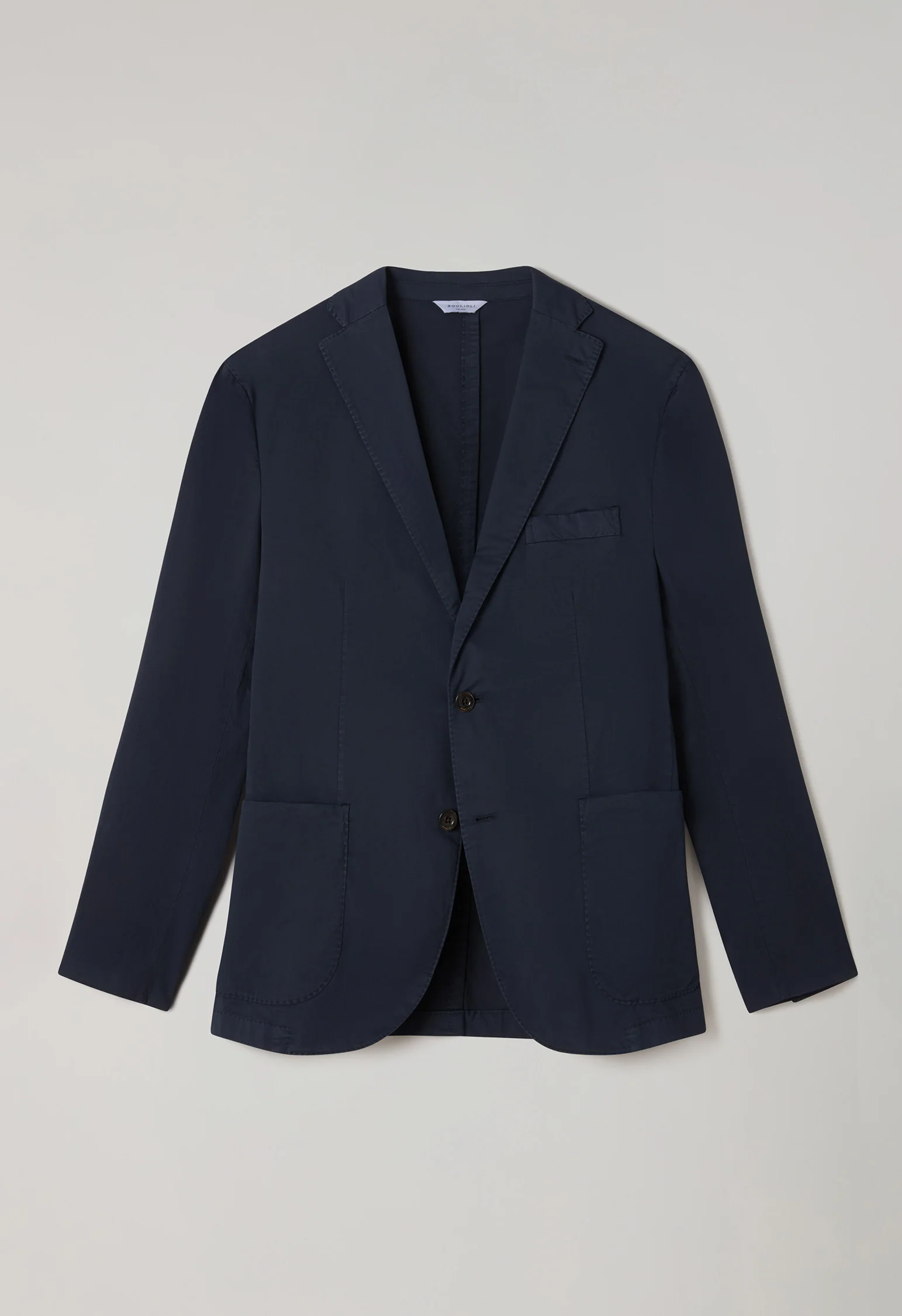K-Jacket in cotone tinto in capo blu - Image 4