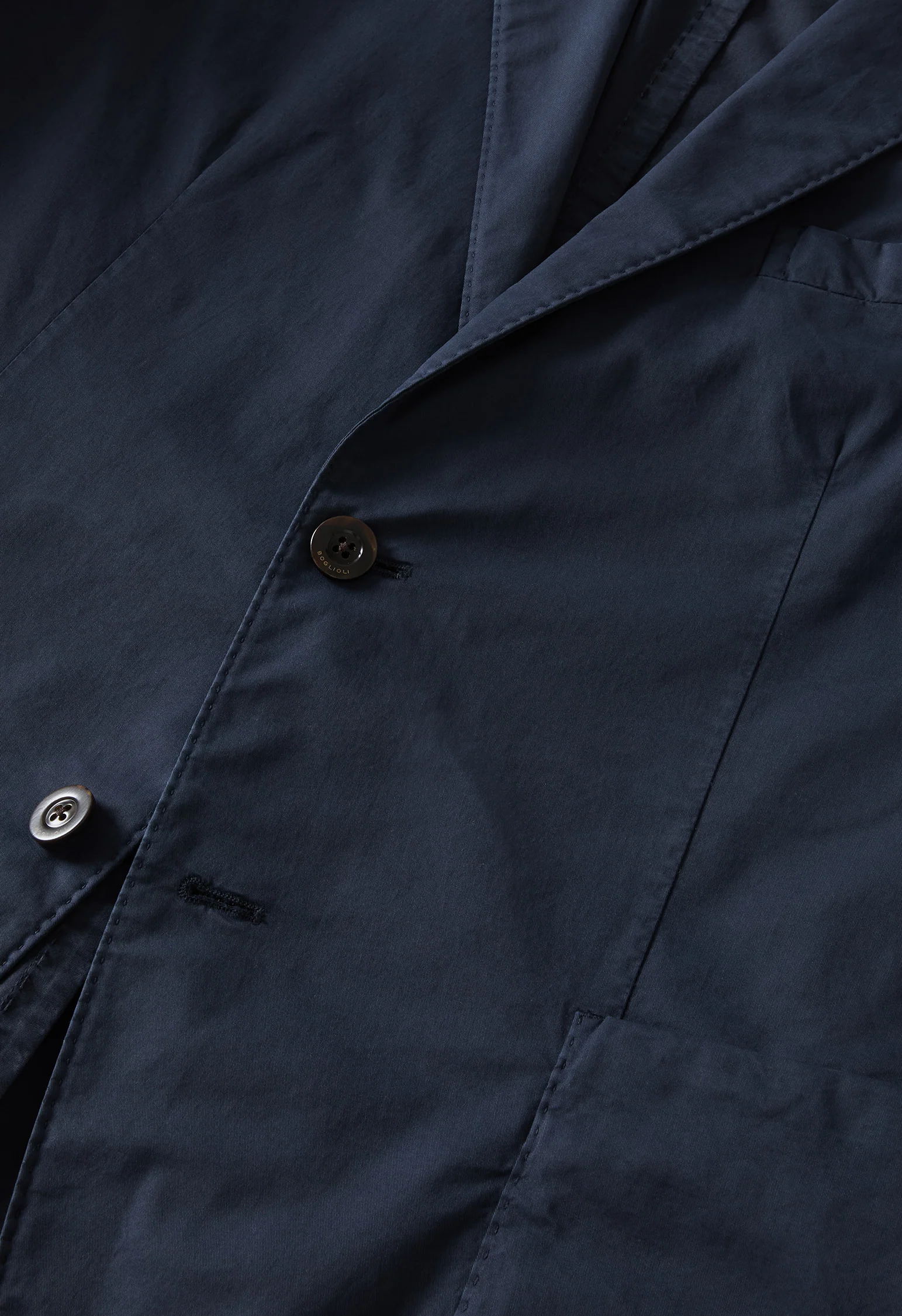K-Jacket in cotone tinto in capo blu - Image 5