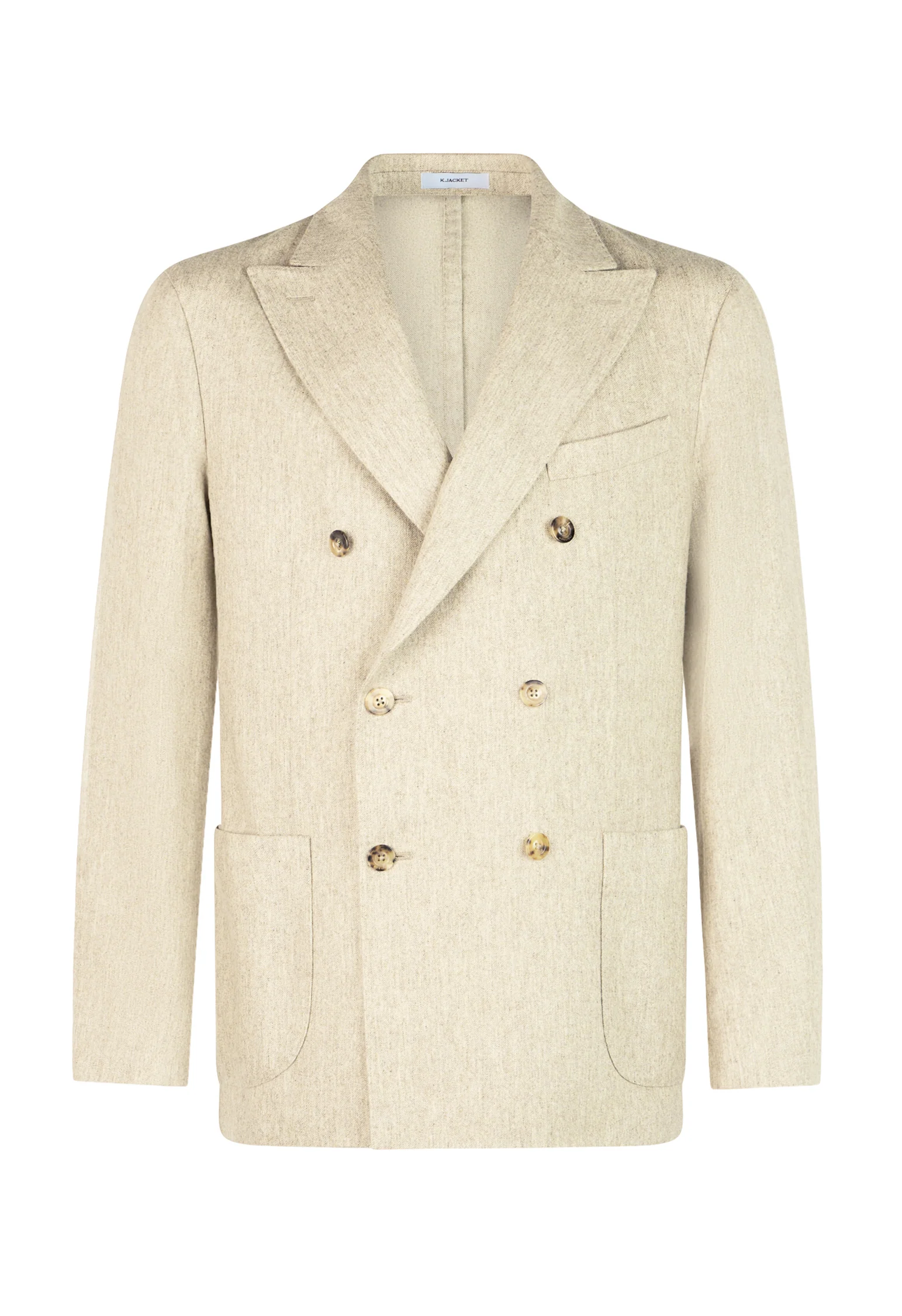 K-Jacket in flanella lavata beige - Image 4