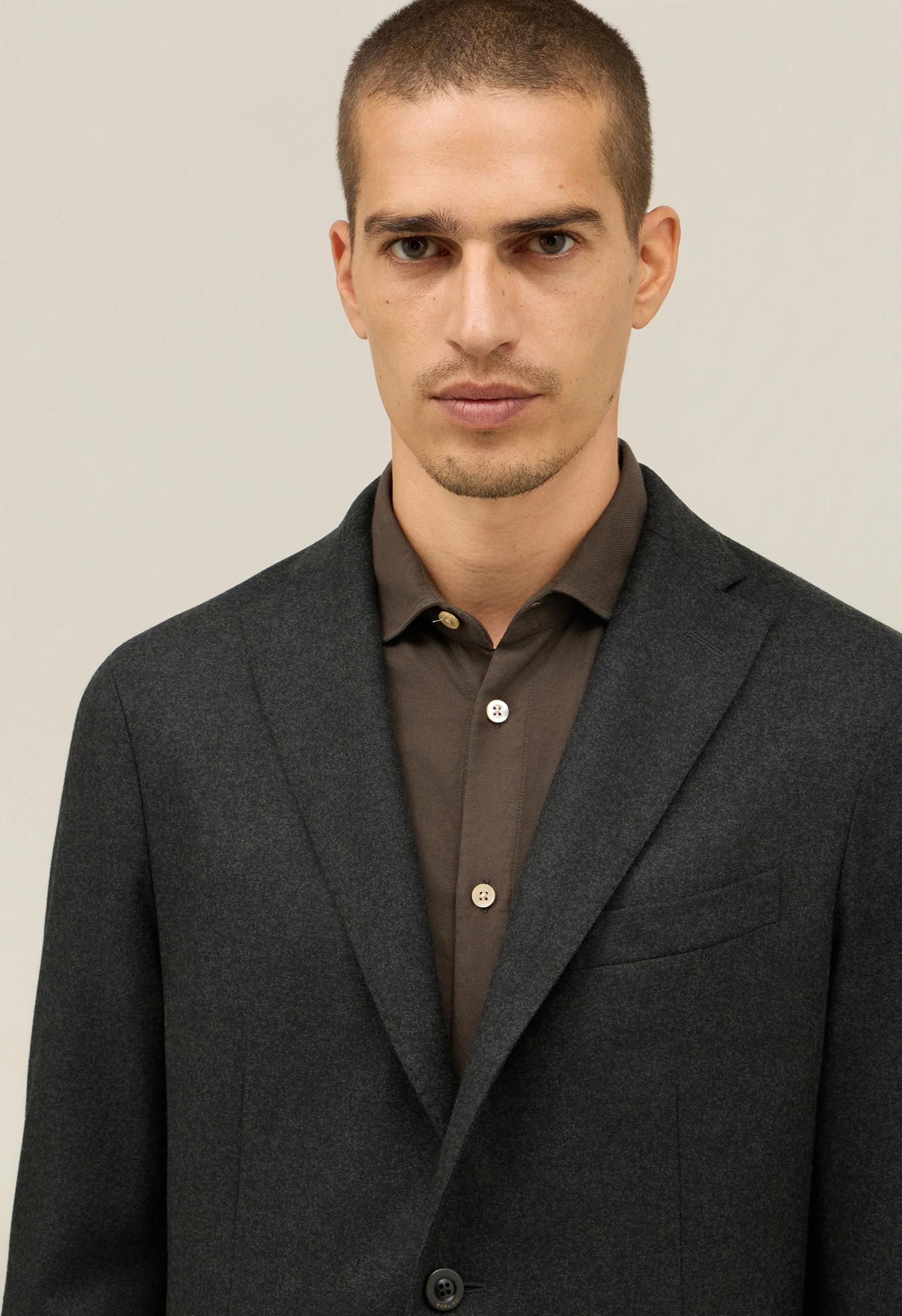 K-Jacket in flanella verde scuro - Image 3