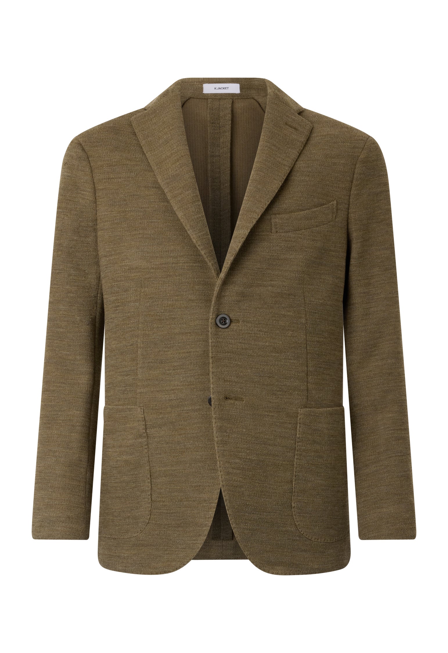 K-Jacket in jersey lavorato khaki - Image 4