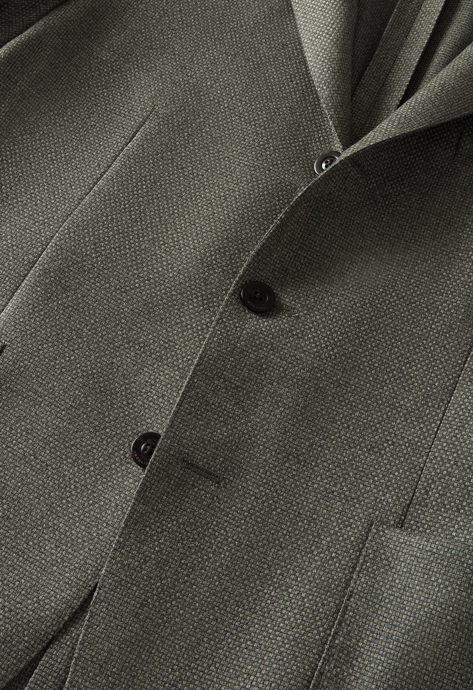 K-Jacket in lana con micro-struttura verde - Image 5