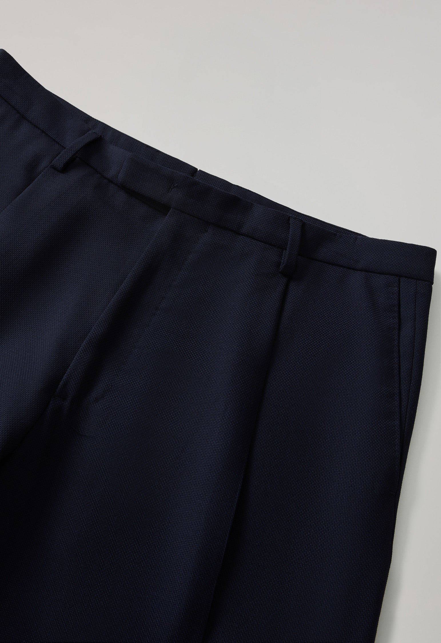 Abito K-Jacket in lana leggera a nido d'ape blu - Image 6