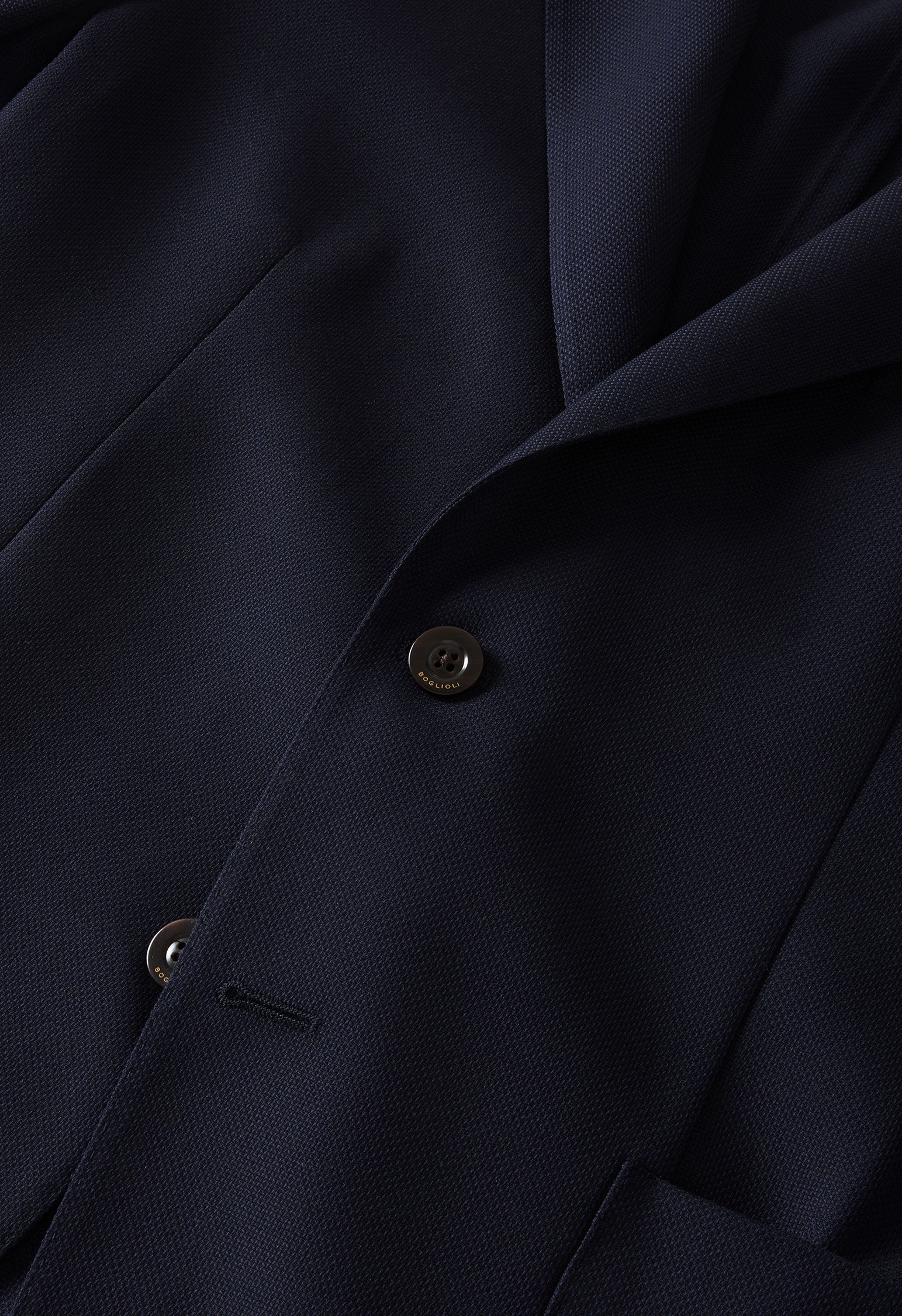 K-Jacket in lana leggera a nido d'ape blu - Image 5