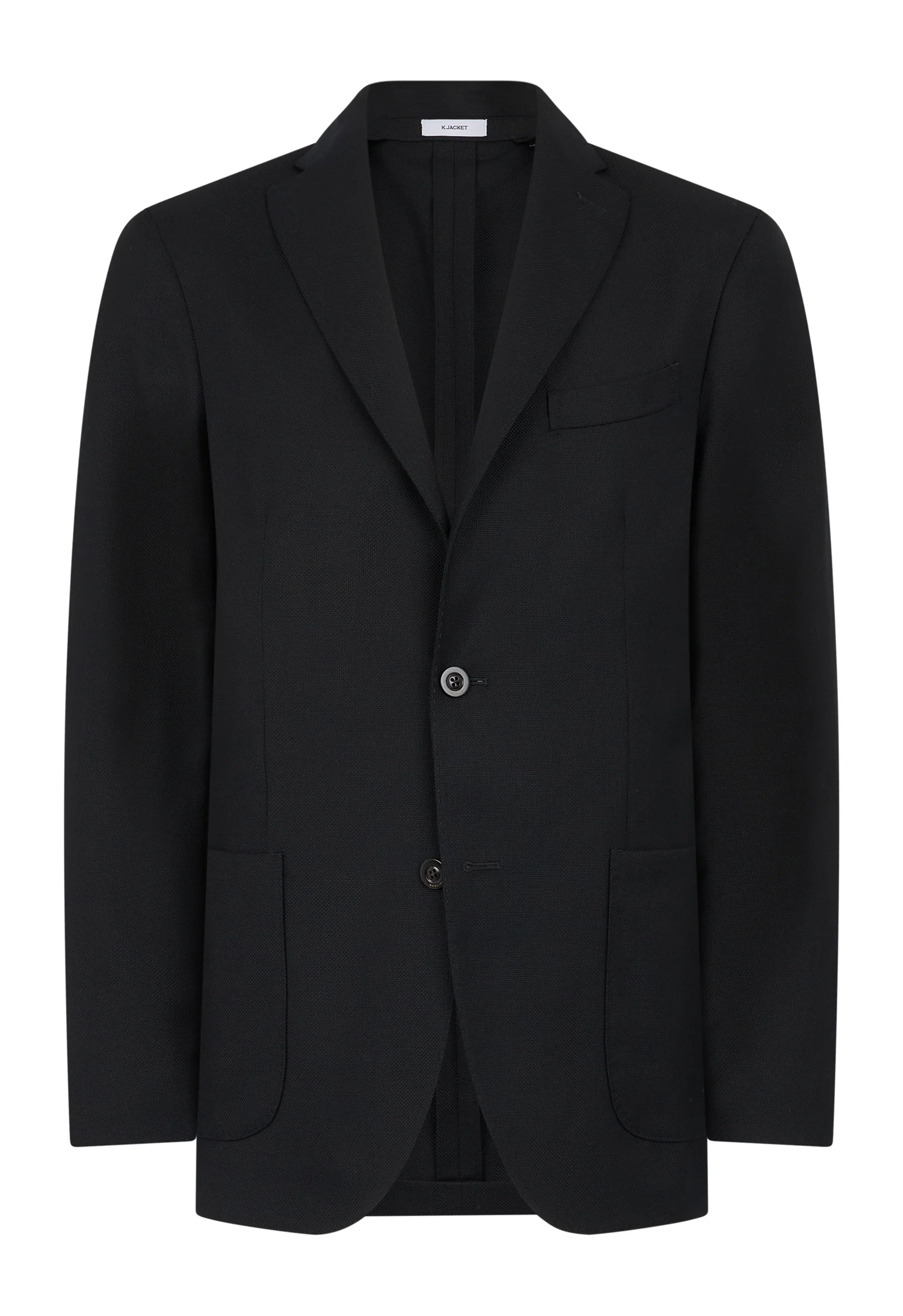 K-Jacket in lana leggera nera a nido d'ape - Image 4